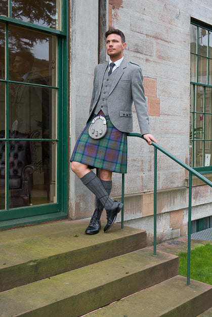 Light Grey Crail Kilt Outfit - Modern Crail Collection | Perfect for Weddings, Scottish Events & Formal Occasions