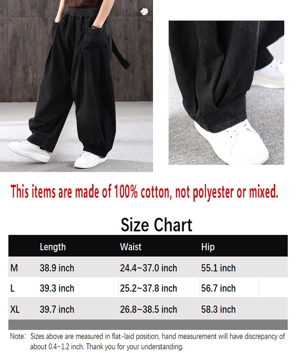 **Women's High Waist Wide Leg Jeans - Stretchy Denim Trousers with Pockets | Baggy Loose Fit Casual Pants for Everyday Wear, Work & Weekend Outfits**