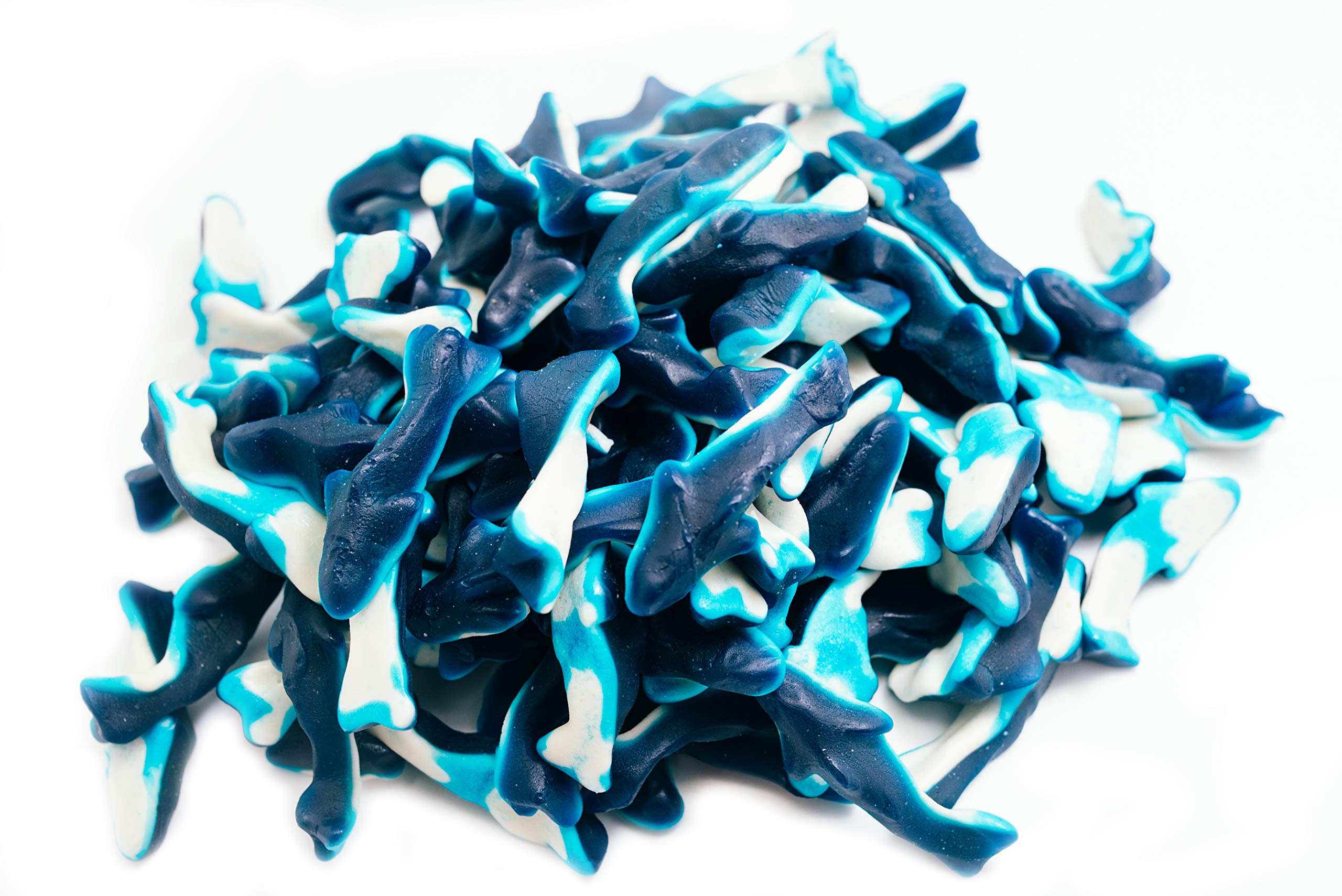 Blue Raspberry Gummy Sharks Candy - 5 LB Bulk Resealable Stand Up Bag - Novelty Shark Shaped Sweets for Parties, Holidays & Gift Baskets - Perfect for Halloween, Easter & Birthday Celebrations