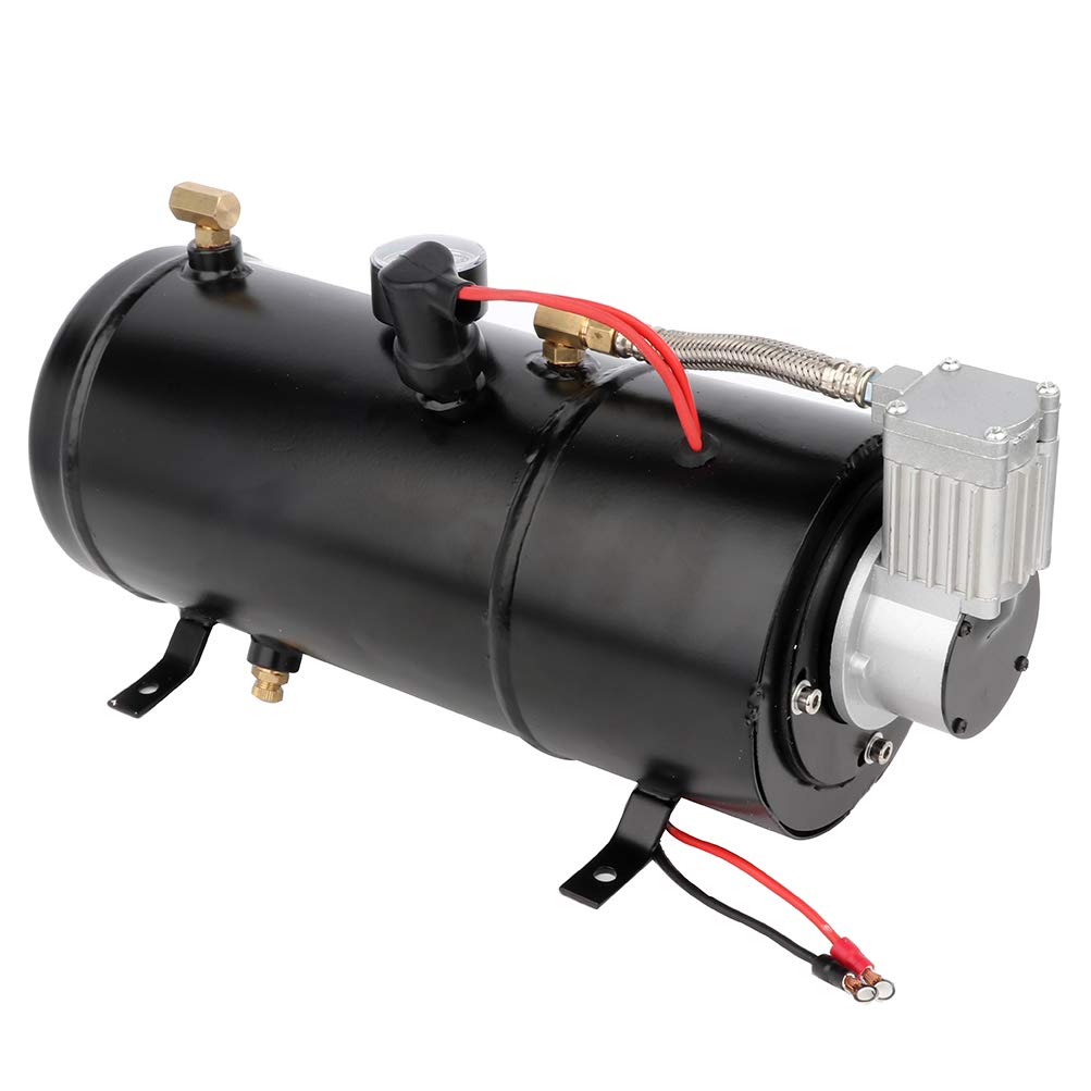 4 Trumpet Train Air Horn Kit with 150 PSI Air Compressor & Tank System - 12V Heavy Duty for Trucks, Cars, Boats & Vans | Perfect for Emergency Alerts, Vehicle Safety & Sporting Events
