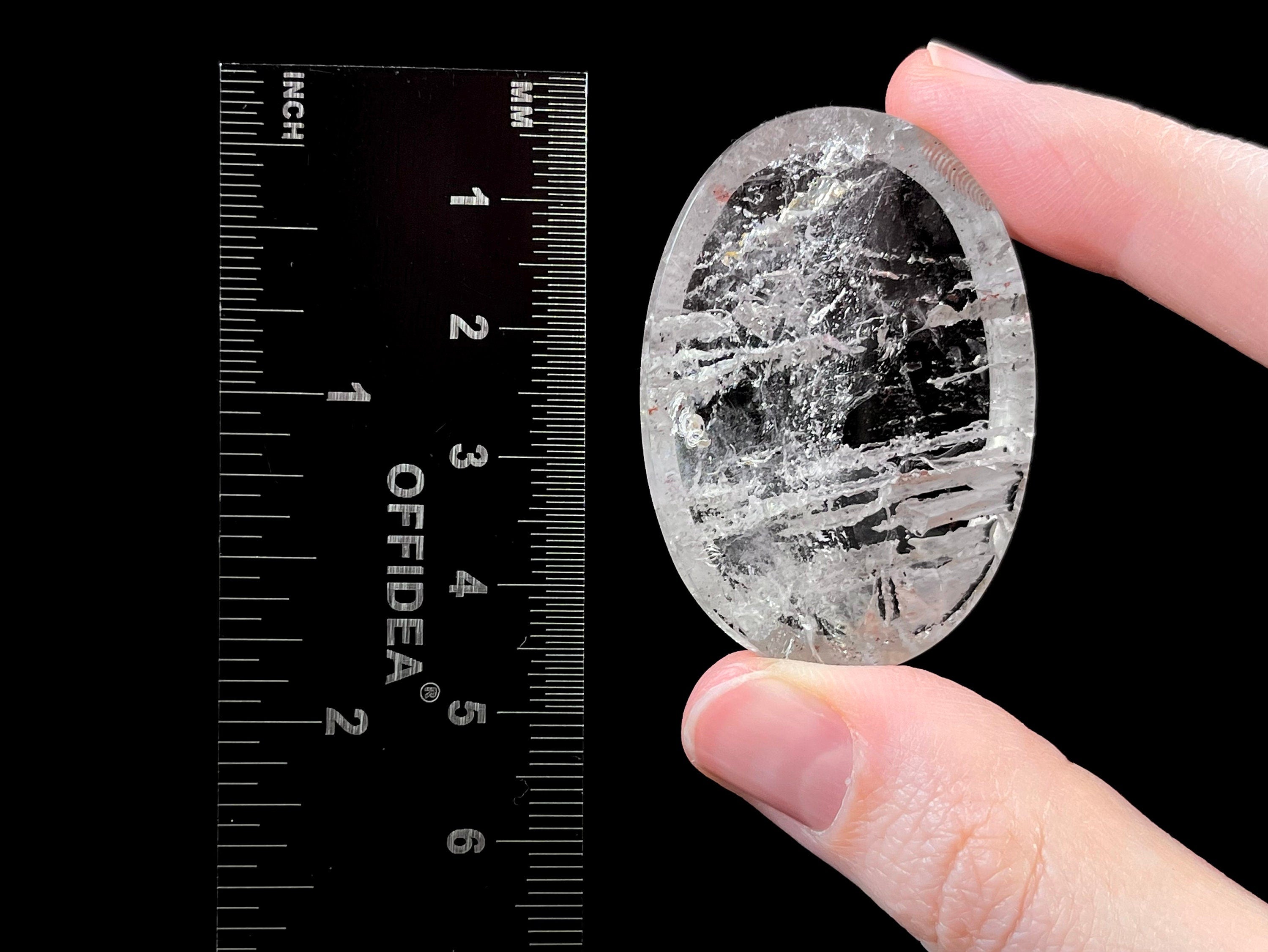 Natural Pink Fire Quartz Crystal Oval Gemstone for Jewelry Making - Healing Stone for Meditation, Energy Work & Spiritual Gifts (52063)