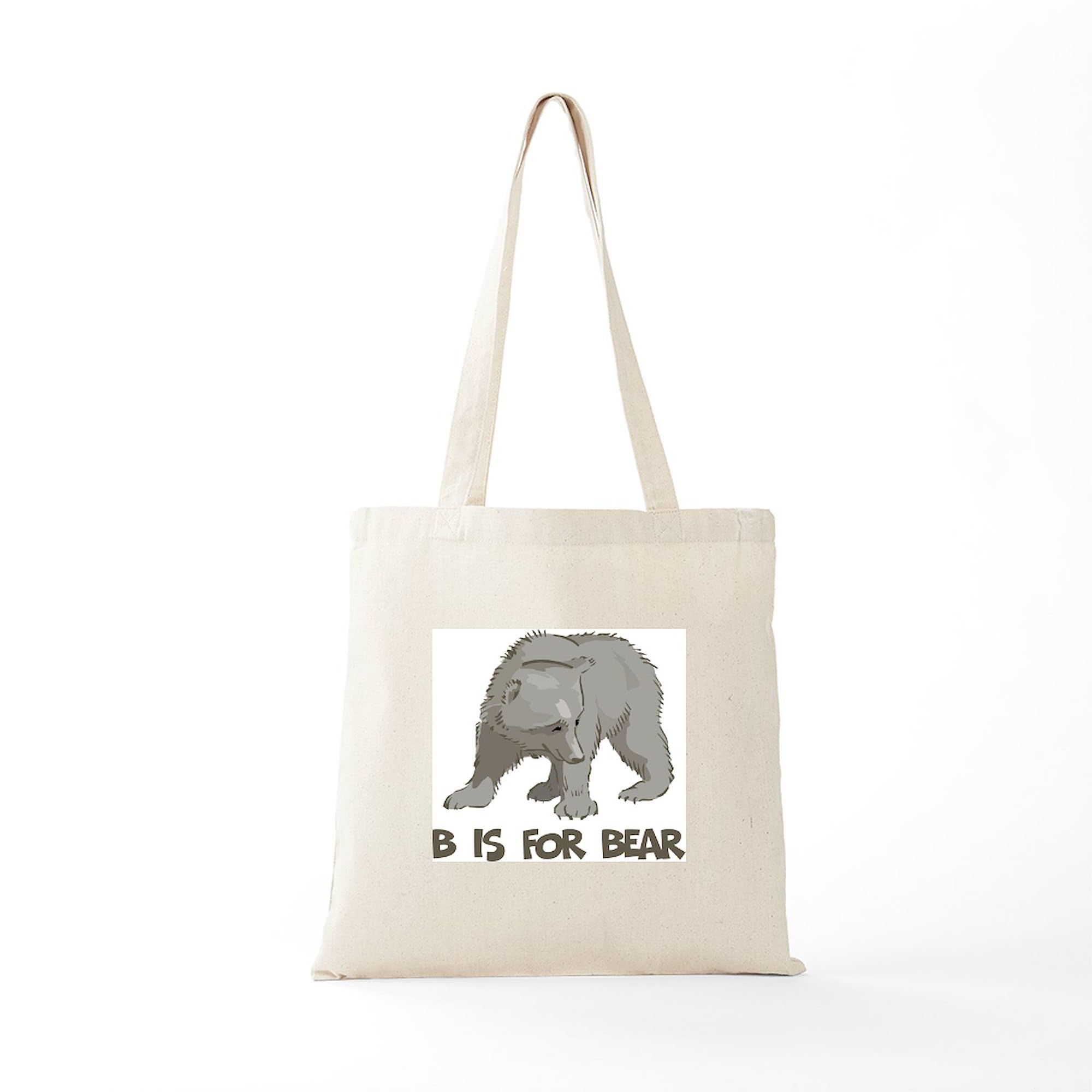 B Is For Bear Canvas Tote Bag - Eco-Friendly Reusable Shopping Bag for Groceries, Beach & Daily Use | Natural Cotton Tote by CafePress