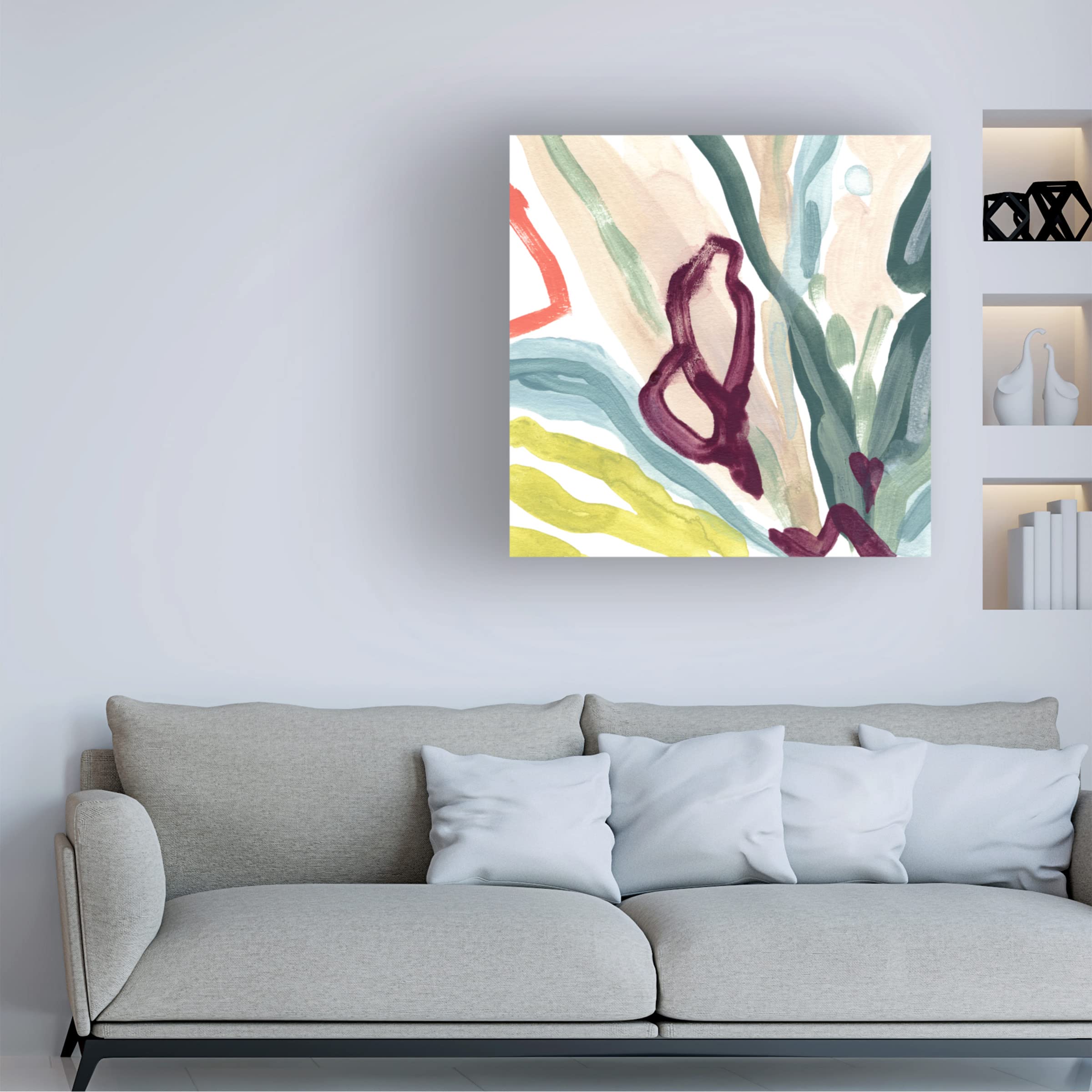 Trademark Fine Art 'Tropical Impulse IV' Canvas Wall Art Print by June Erica Vess - Vibrant Beach Decor for Living Room, Bedroom & Office