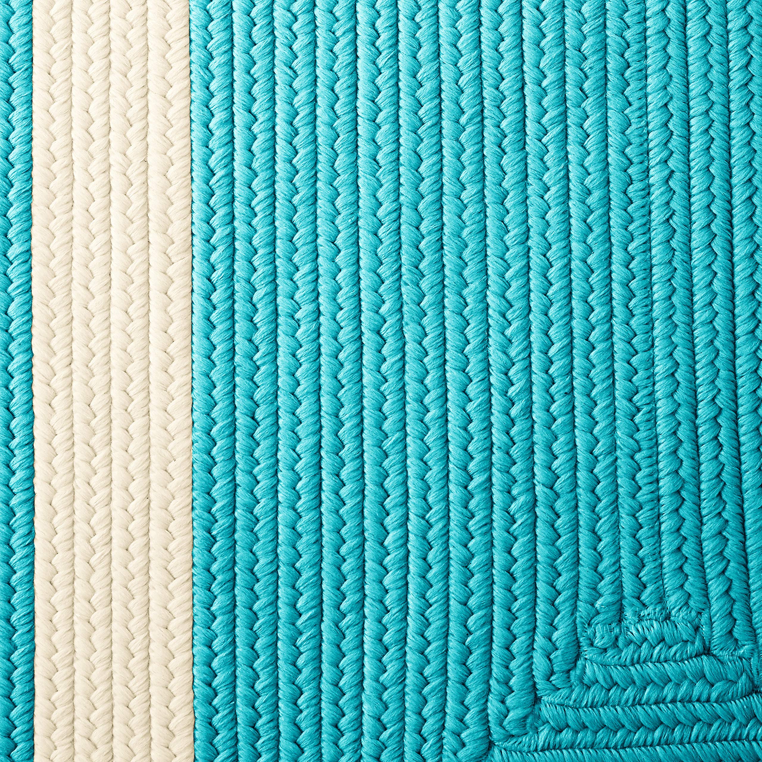 La Playa Rugs 4x6 Feet Aqua Blue Coastal Beach Area Rug - Soft Woven Indoor/Outdoor Carpet for Living Room, Bedroom, Patio & Poolside Decor