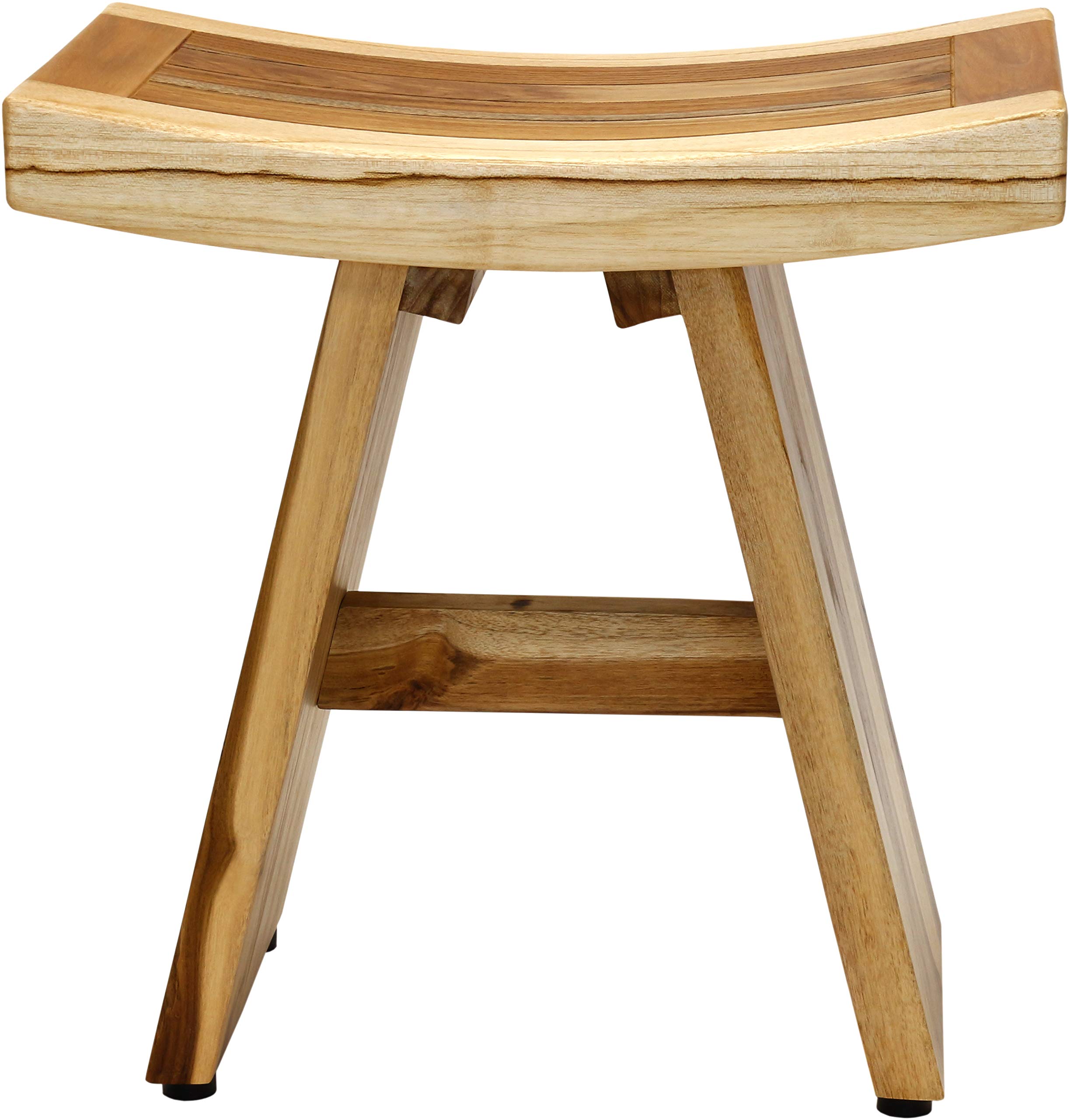 AquaTeak 18 Inch Teak Shower Bench - Waterproof Bath Seat for Spa, Sauna & Bathroom - Non-Slip Shower Stool with Rustproof Hardware - Perfect for Elderly & Disabled Accessibility