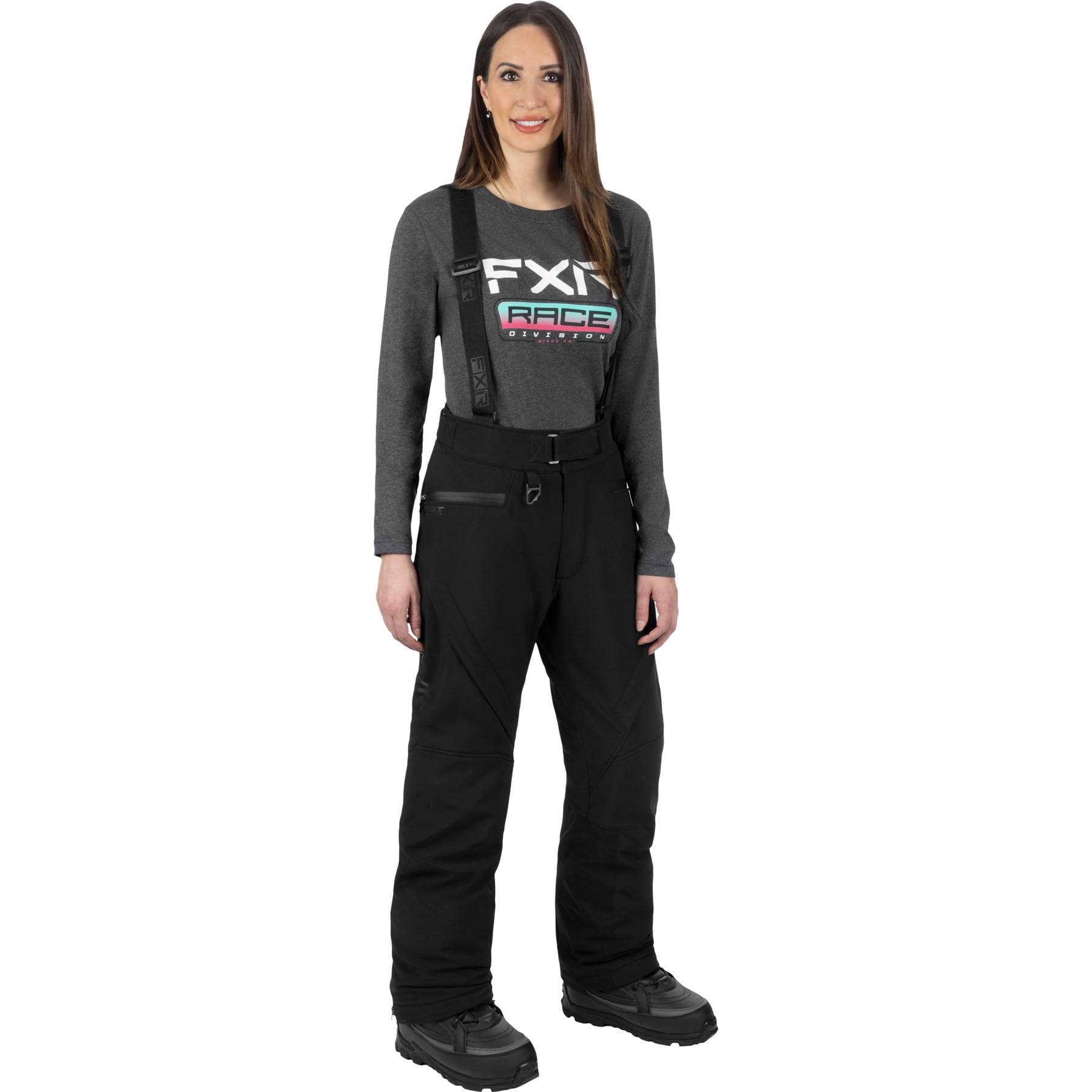 FXR Women's Vertical Pro Insulated Softshell Snowmobile Pants 2025 - Waterproof, Windproof & Thermal Winter Ski Pants for Cold Weather (Black, X-Small) - Perfect for Snowmobiling, Skiing & Outdoor Winter Adventures