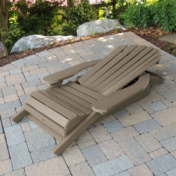 King Hamilton Folding & Reclining Adirondack Outdoor Chair - Patio, Lawn, Garden & Poolside Relaxation - Weather-Resistant Comfort for Backyard, Deck & Camping
