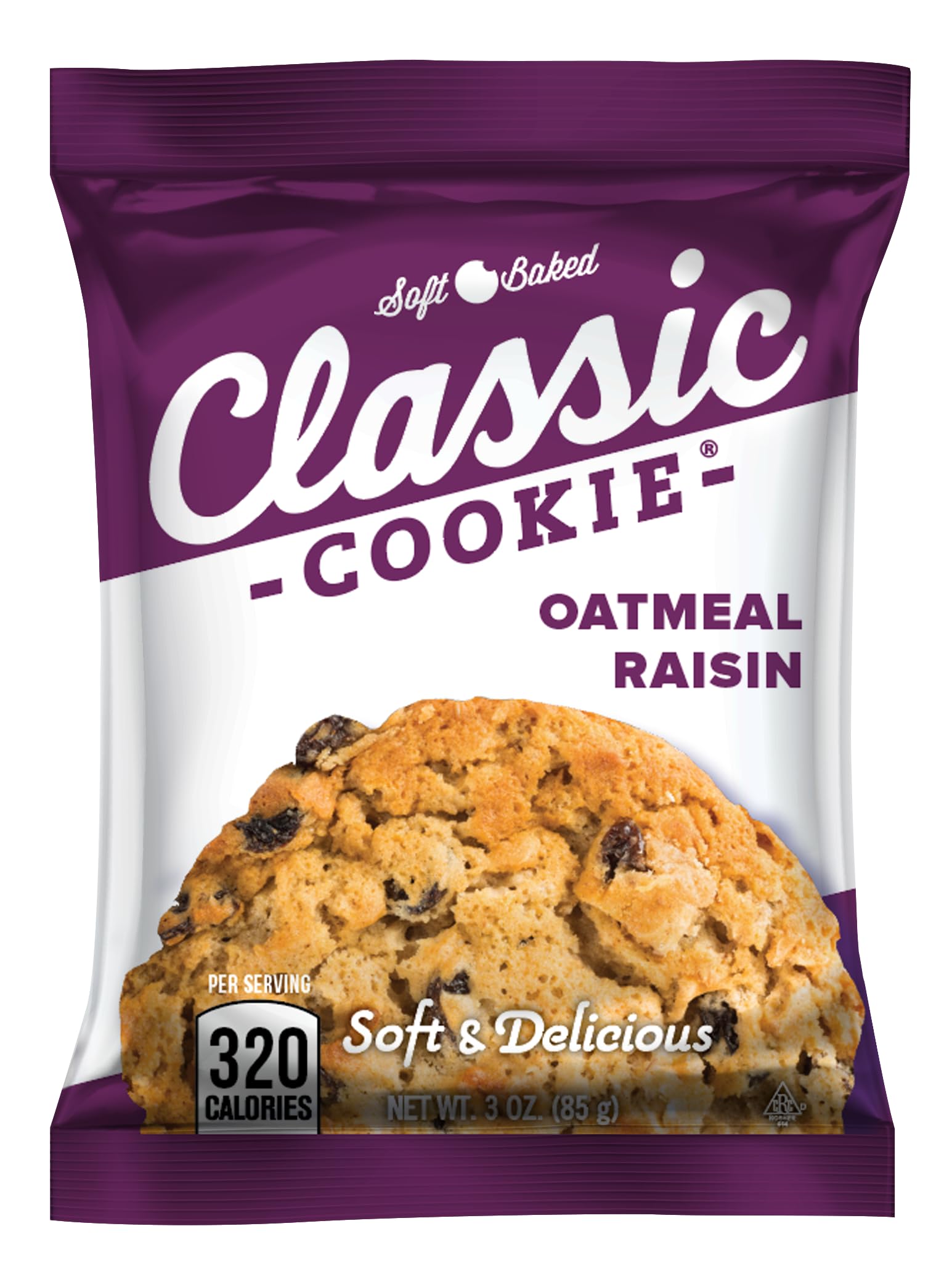 Soft Baked Oatmeal Raisin Cookies - Classic Homemade Style, 4 Pack (32 Individually Wrapped Cookies) - Perfect for School Lunches, Office Snacks & Family Gatherings