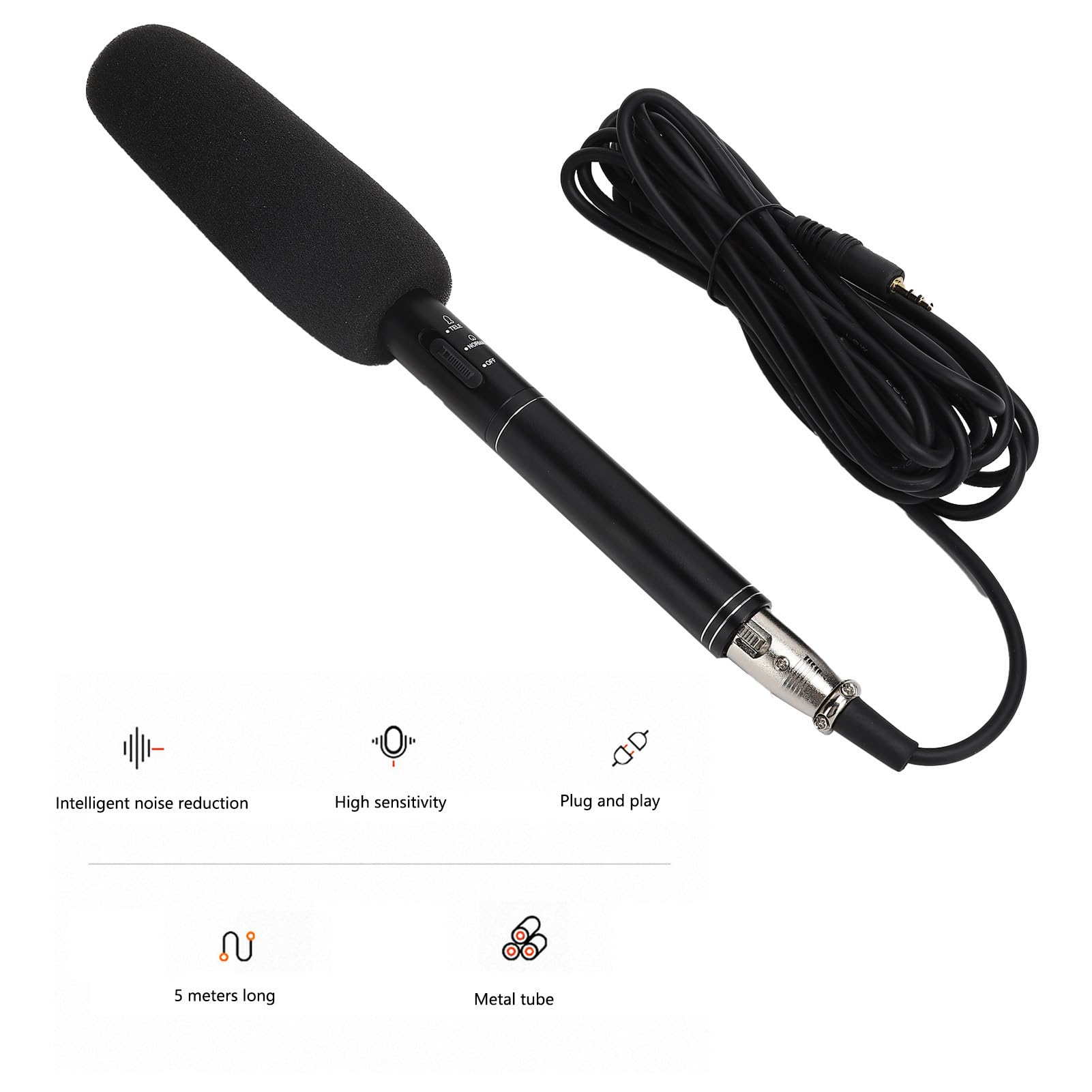 28cm Professional Cardioid Recording Microphone - Studio-Quality Interview Mic for Podcasting, YouTube, Live Streaming & Video Recording - Perfect for Creators, Singers & Broadcasters