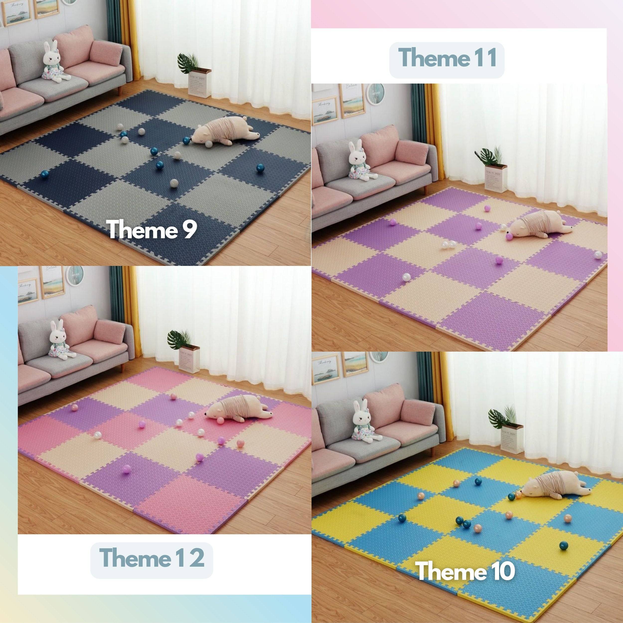 Non-Toxic Kids Foam Play Mat - Extra Thick Baby Crawling & Tummy Time Activity Mat for Infants - Soft Floor Tiles for Nursery, Daycare & Playroom (36