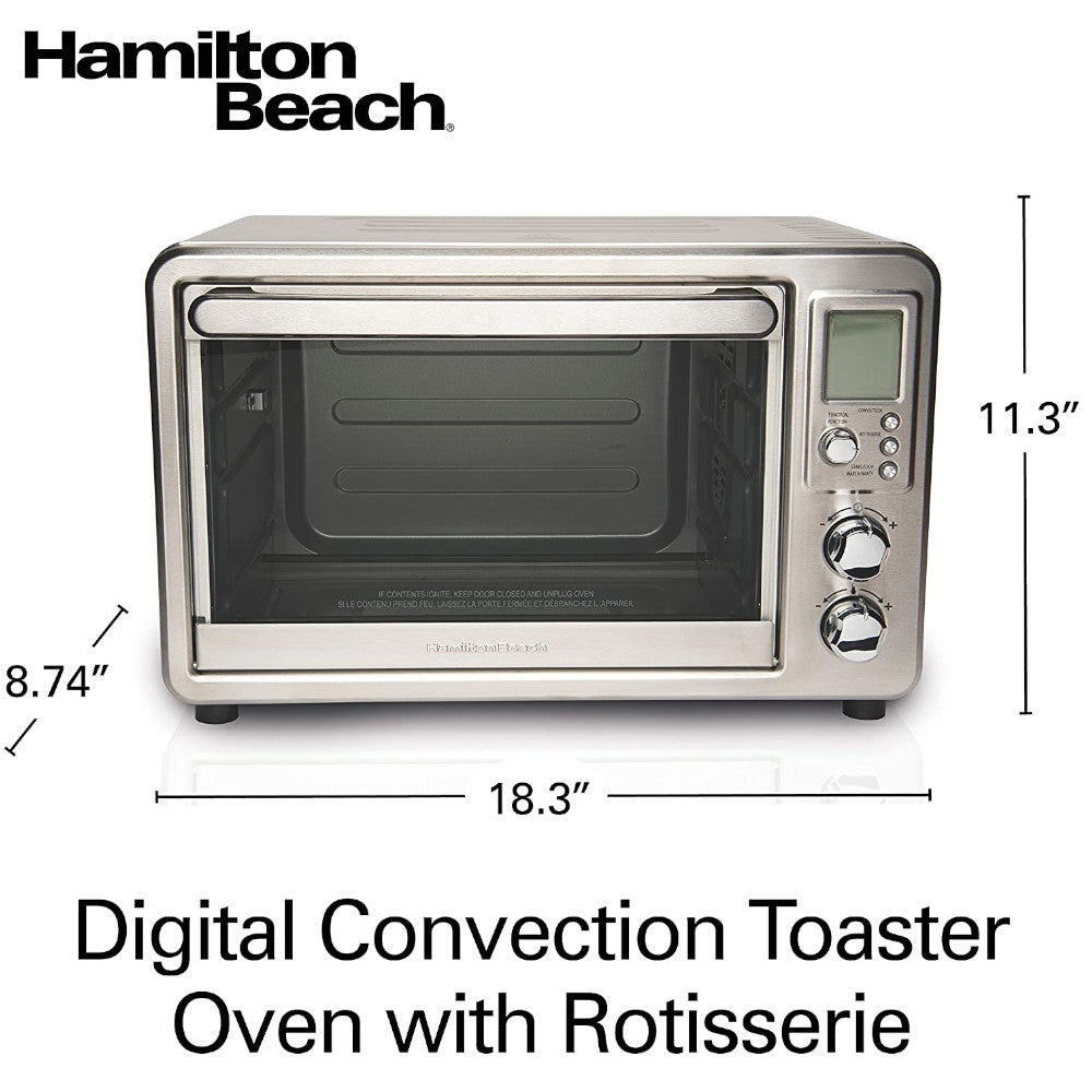 HAMILTON BEACH SureCrisp Digital Air Fryer Toaster Oven 31193C - Perfect for Healthy Cooking, Baking, and Family Meals