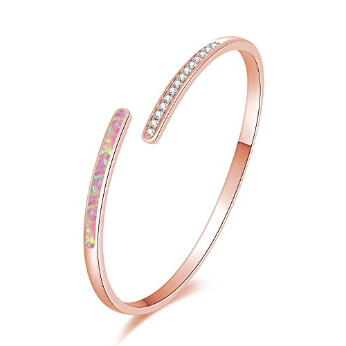 a.Thin CZ Opal-Rose Gold