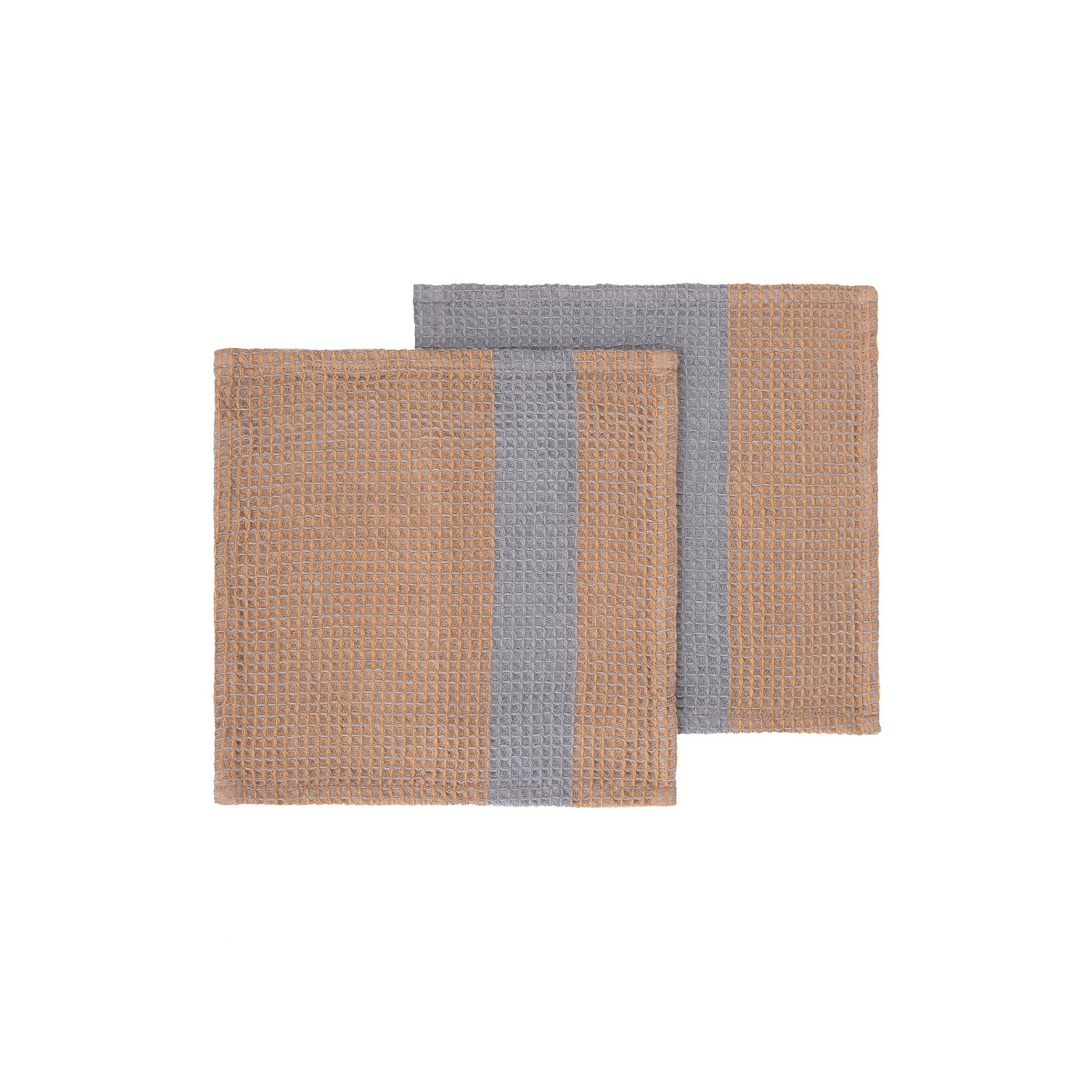 Organic Cotton Waffle Dish Cloths Set of 2 - Super Absorbent & Quick-Drying Kitchen Towels for Dishes, Countertops & Cleaning - Eco-Friendly & Reusable