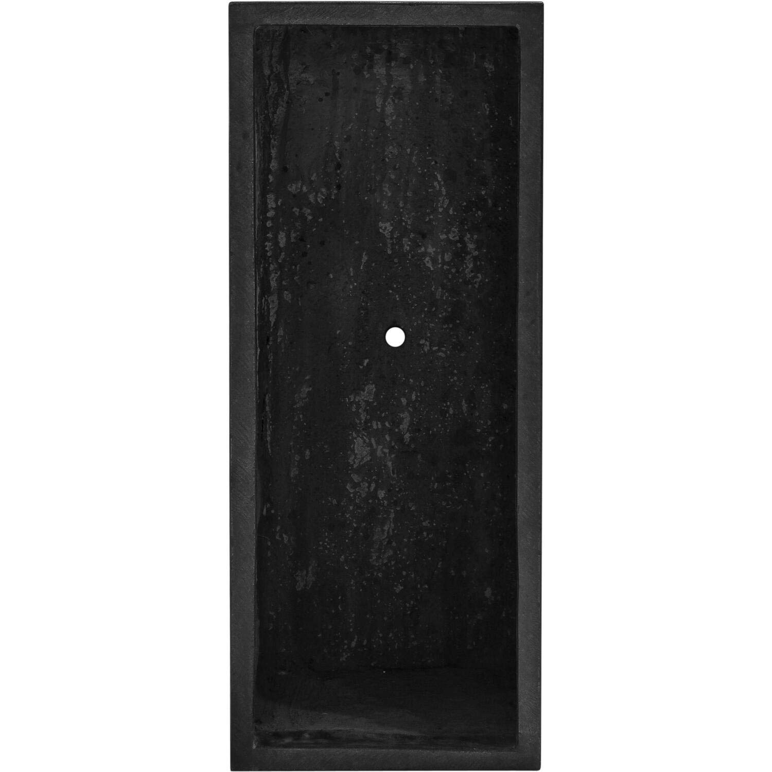 Moe's Home Collection Primrose 16 Inch H Concrete Planter in Lava Gray - Modern Indoor Outdoor Flower Pot for Garden, Patio, and Home Decor
