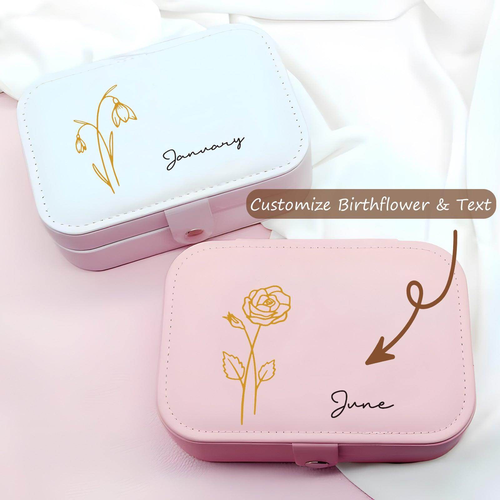 Portable Jewelry Organizer Box - Travel Jewelry Storage Case with Mirror & Lock - Perfect for Travel, Home, and Gift Giving (781096368794)