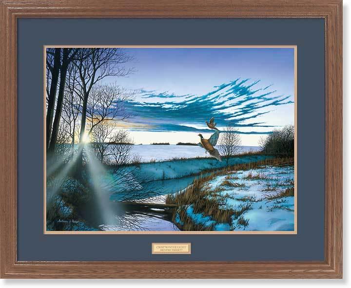 GNA Premium Winter Pheasant Print - Crisp Light Artwork for Home & Office Decor | Perfect for Living Room, Bedroom, or Gift Giving