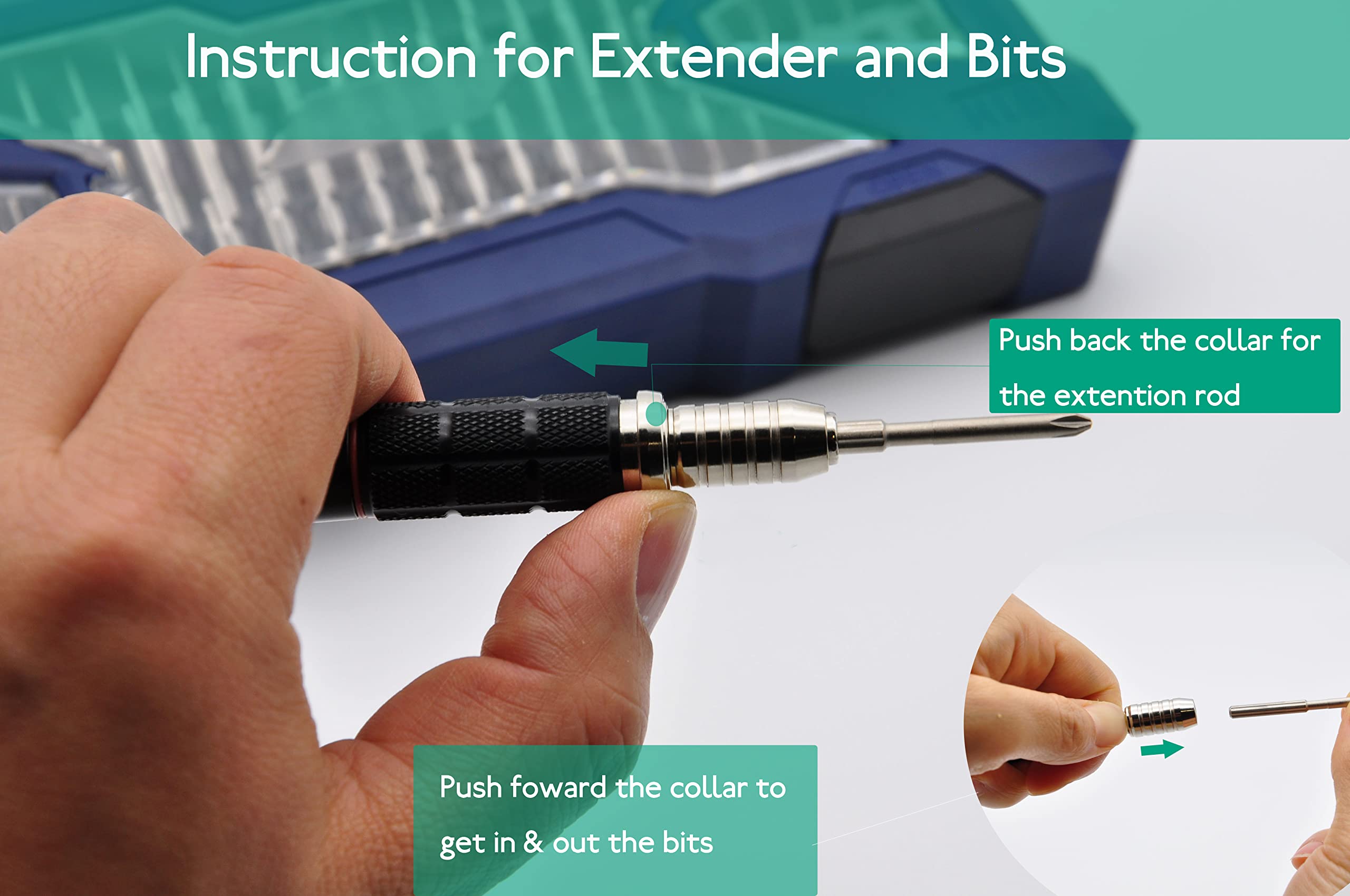 Premium Precision Screwdriver Set with 55 Magnetic Bits - Ergonomic Screwdriver Kit for Electronics Repair, Watch & Jewelry Maintenance - Ideal for Computer, Phone, and Small Device Repairs at Home or Workshop