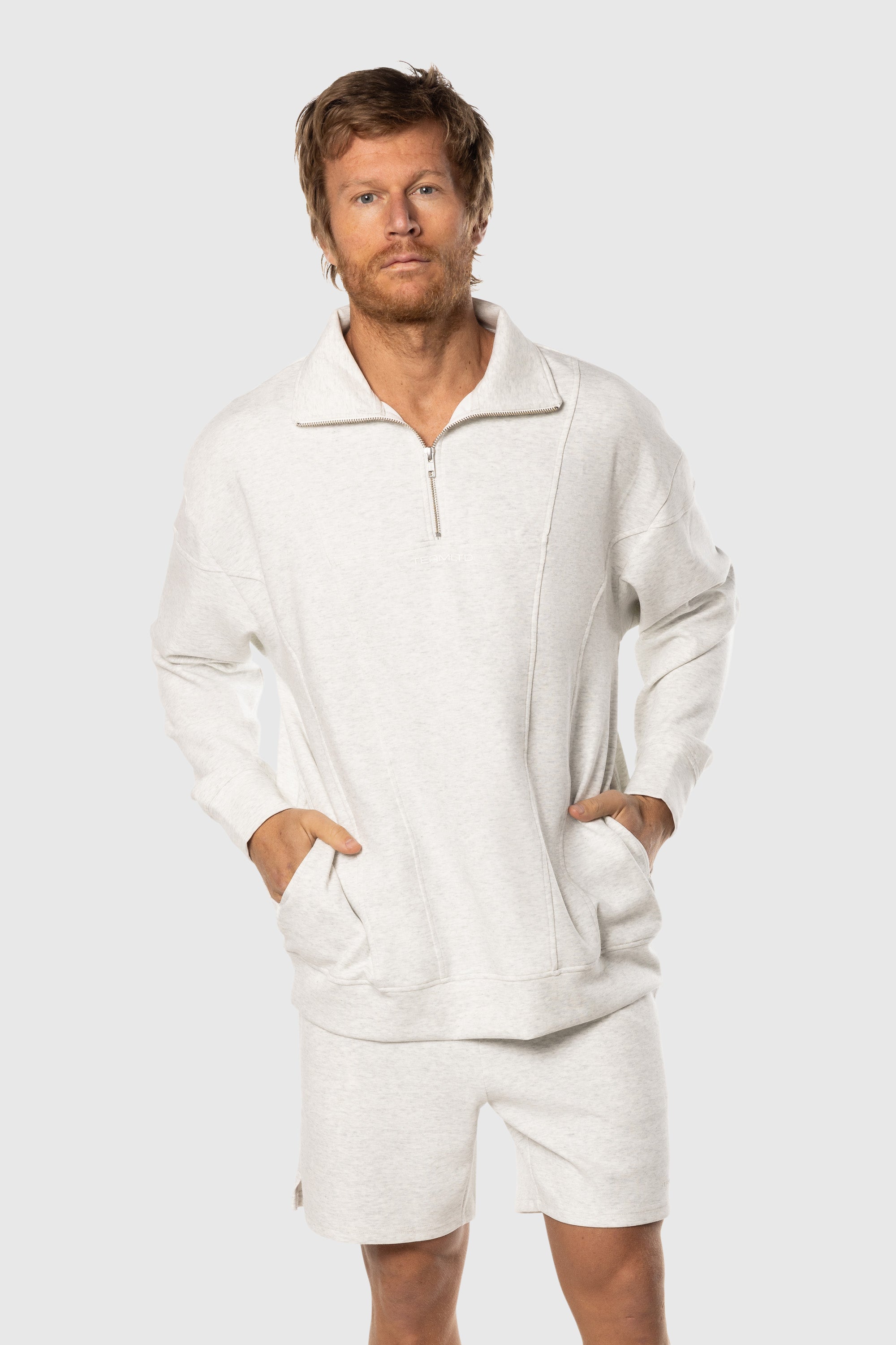 Heather Grey Stretch Fleece Lounge Set for Women - Soft & Cozy Two-Piece Outfit for Home, Travel & Relaxation