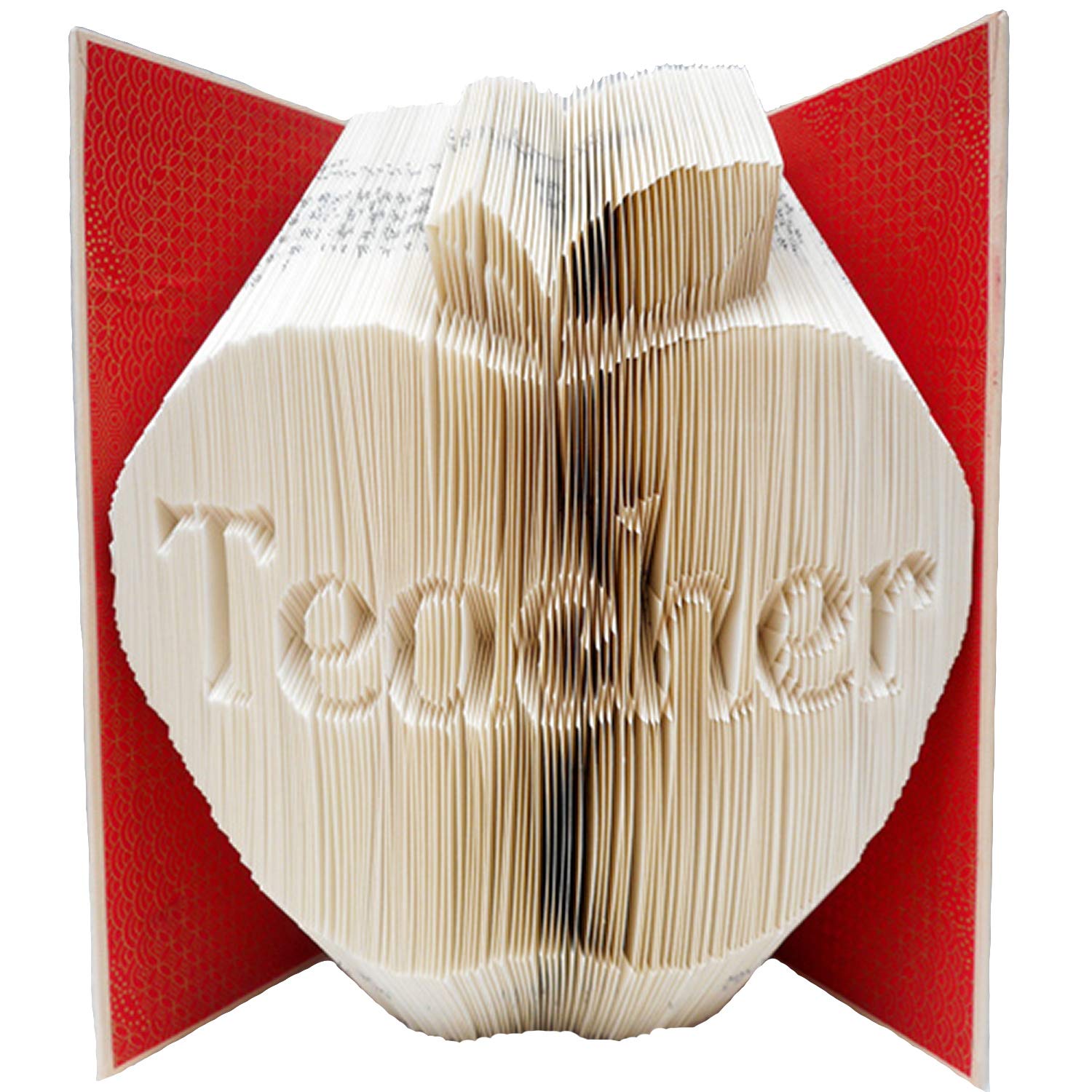 Hand Folded Book Art Sculpture - Unique Teacher, Graduation, 1st Anniversary, Birthday & Christmas Gift Idea | Perfect for Home Decor, Office Desk & Special Occasions