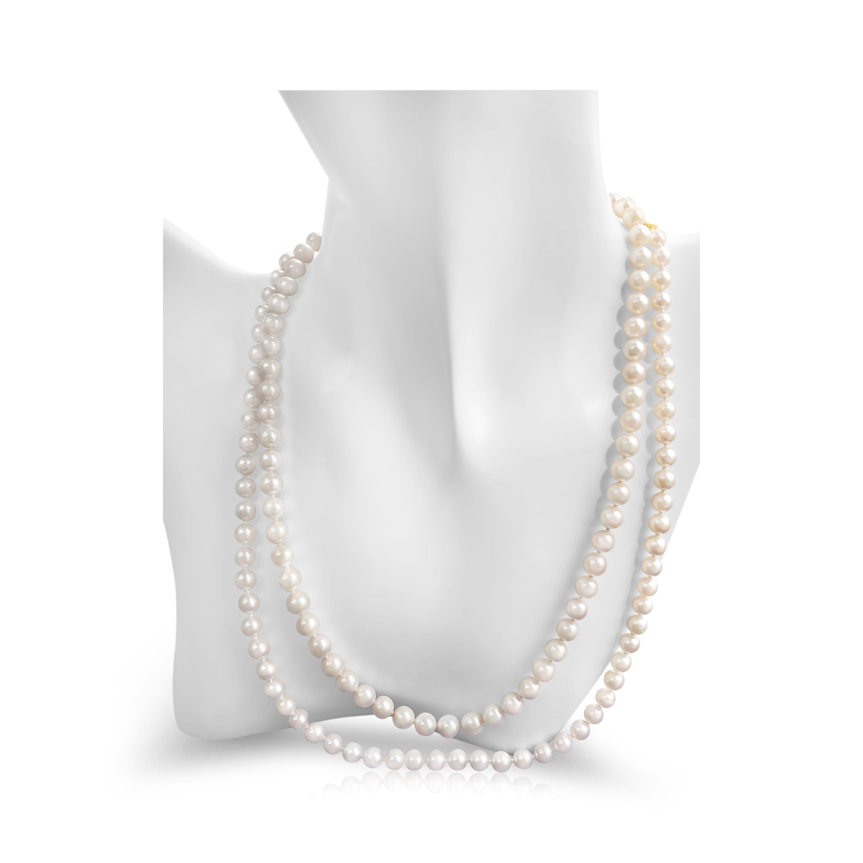 18-20 Inch Cultured Pearl Necklace for Women - Elegant White Freshwater Pearls Jewelry Gift for Brides, Weddings & Special Occasions