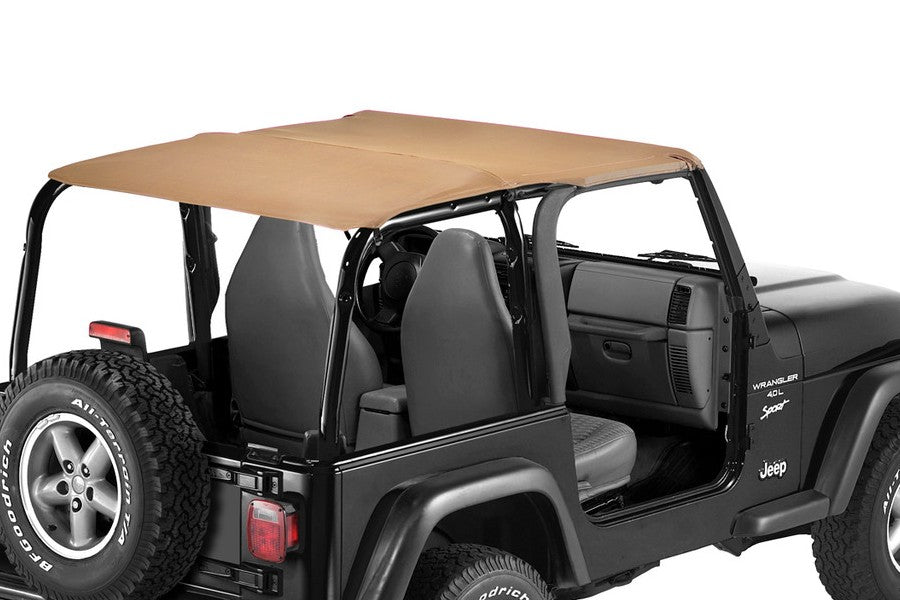 Ford Bronco Bestop Strapless Extended Safari Style Bikini Top - Spice Color (Fits 1992-1995 YJ Models) | Convertible Soft Top for Off-Road & Summer Driving