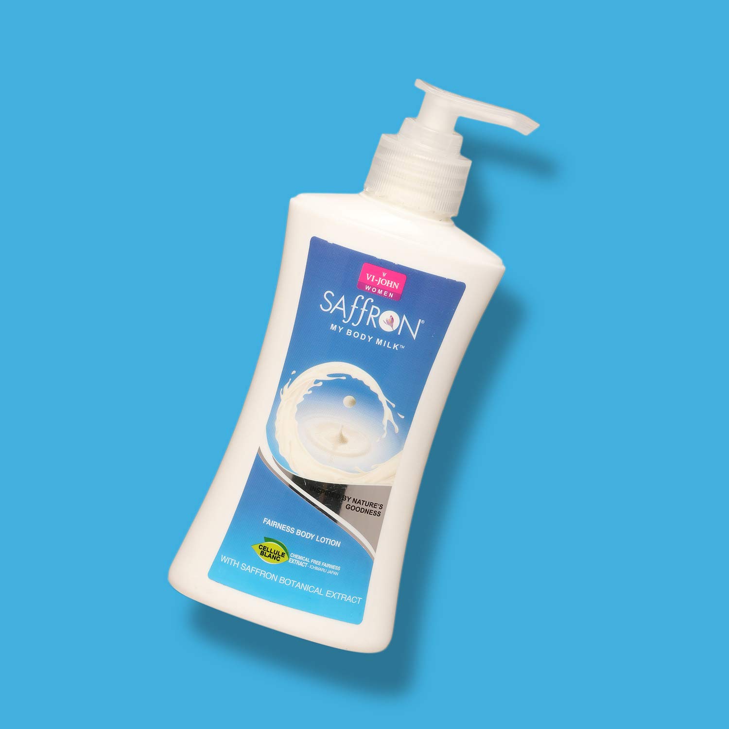 VI-JOHN 100% Natural Chemical-Free Fairness Extract Whitening Body Lotion with Saffron & Botanical Extracts - 250ml (Pack of 2) | Brightening & Hydrating Skin Care for Daily Use, Perfect for Dry & Dull Skin