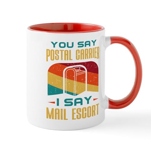 White/Red Inside - Postal Worker Funny Mailman Saying Deliver Ma Mugs