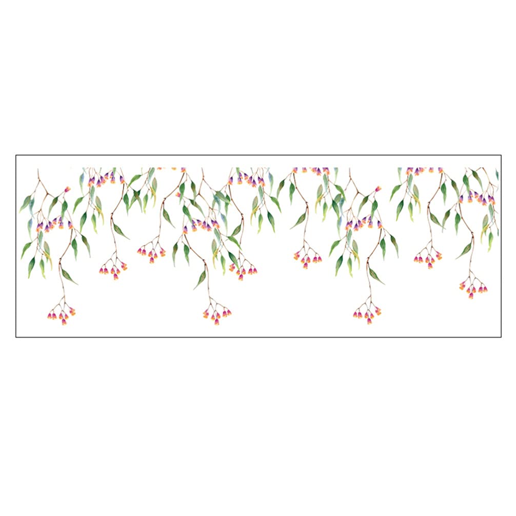 BESPORTBLE DIY Vivid Vine Flower Wall Decals - Self-Adhesive Home Decor Stickers for Kids Room, Living Room & Nursery - Easy Peel & Stick Wall Art for Bedroom, Dorm, Office & Classroom Decorations