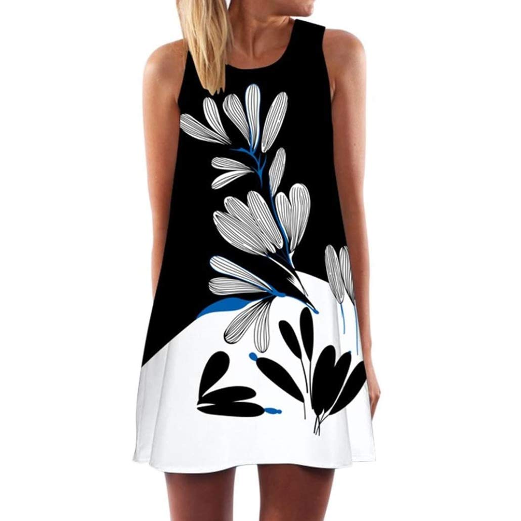 Xiahe Women's Sleeveless Mini Dress - Casual Beach Party Short Dress for Ladies | Perfect for Summer Outings, Vacations & Night Events