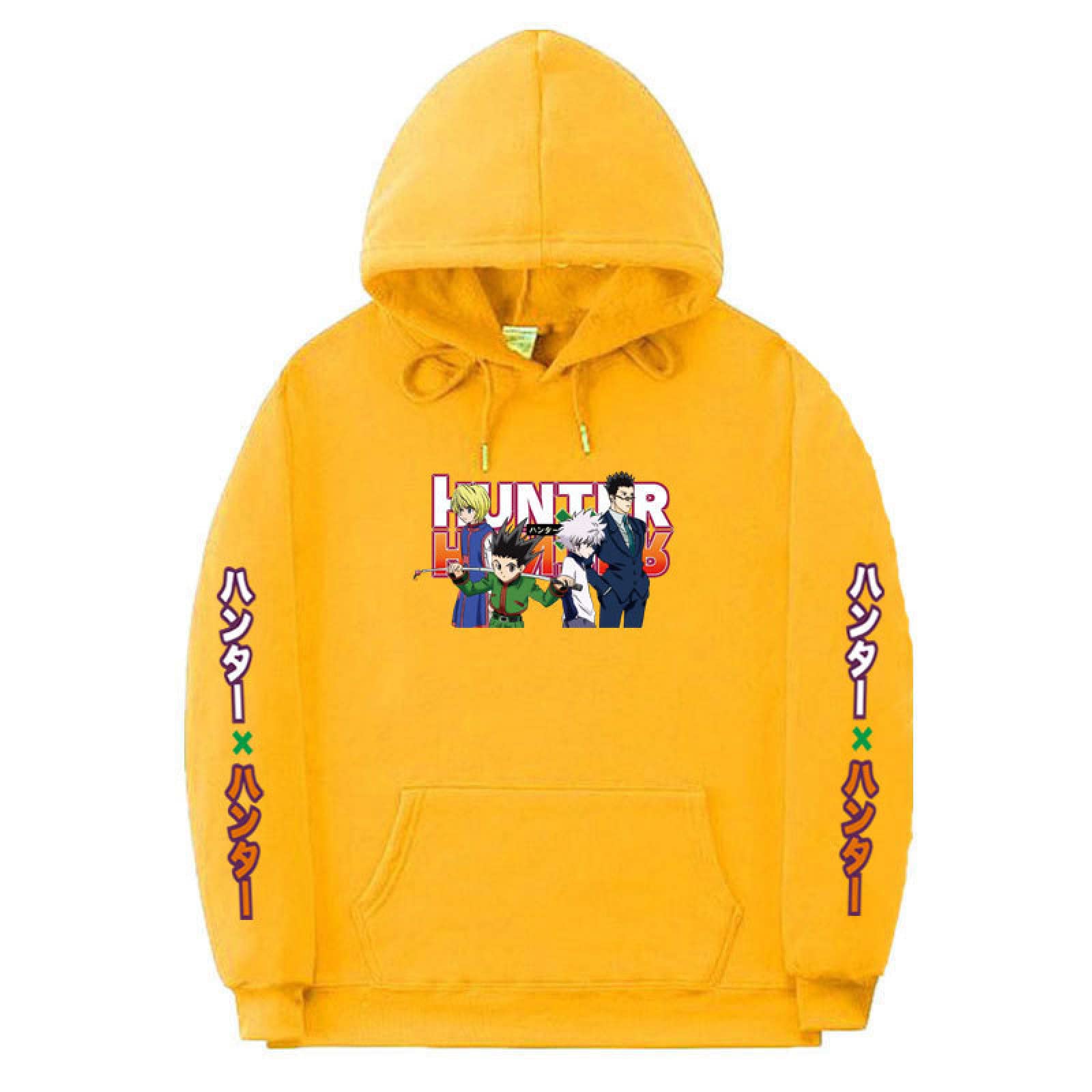 Hunter X Hunter Anime Hoodie - Gon Killua Zoldyck Hisoka Manga Sweatshirt with Drawstring | Cool Anime Pullover for Cosplay, Gift & Casual Wear