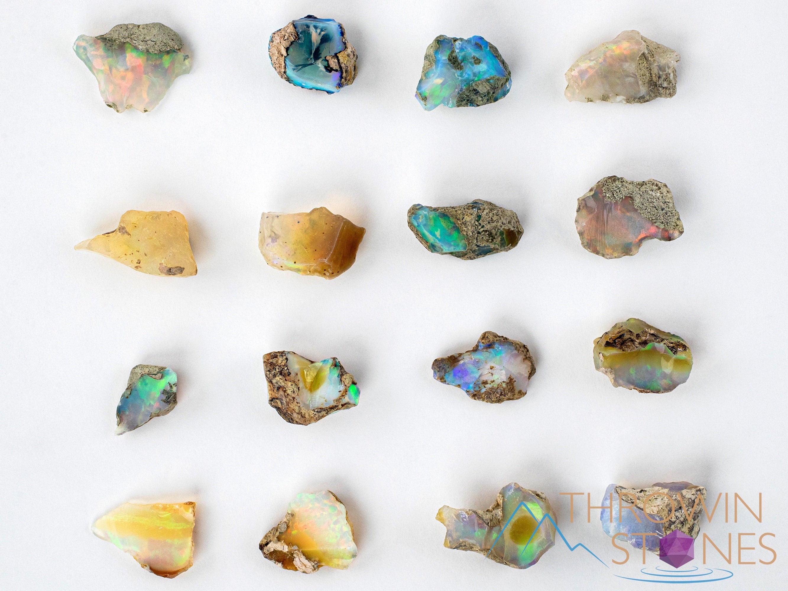 AA Grade Large Bulk Raw Opal Crystals - Rough Welo Opal Lot (E0216) for Jewelry Making, Crystal Healing & Mineral Collection