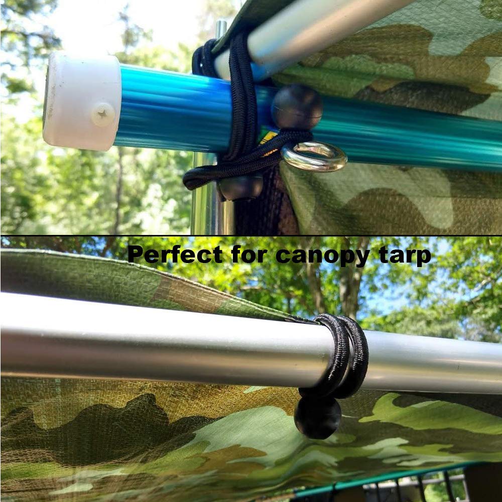 XSTRAP STANDARD 28-Piece 9-Inch Heavy Duty Ball Bungee Cords - Elastic Tie Down Balls for Canopy, Tarp, Tent, Straps & Wires - Camouflage Design - Perfect for Camping, RV, Boat Cover & Outdoor Gear Organization