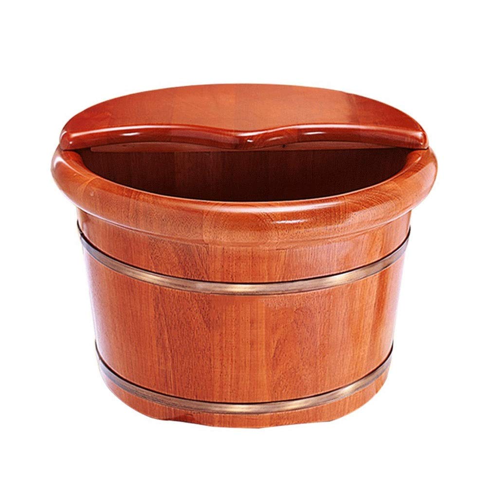 Wooden Foot Bath Massager & Sauna Bucket - Natural Wood Foot Spa Tub for Relaxation, Detox & Pain Relief | Perfect for Home Spa, Aromatherapy & Stress Relief
