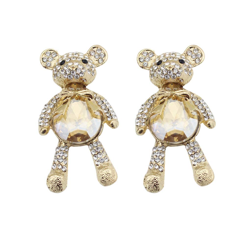 Hemobllo 2pcs Alloy Bear Beads Charms - DIY Jewelry Making Supplies, Iron-on Applique for Phone Case Decor, Rhinestone Embellishments - Perfect for Crafting, Scrapbooking & Personalized Gifts