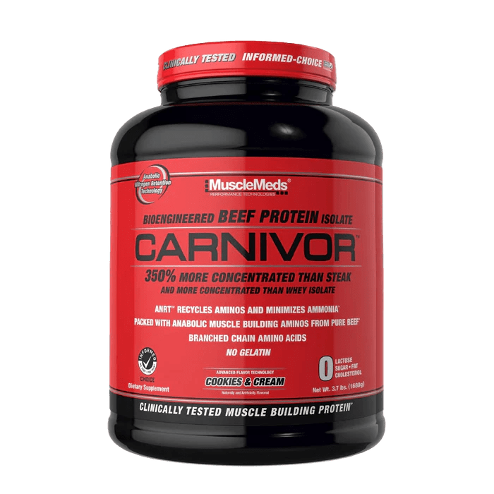 MuscleMeds CARNIVOR Beef Protein Isolate Powder - High Protein Supplement for Muscle Growth & Recovery - Ideal for Bodybuilding, Fitness & Post-Workout Nutrition