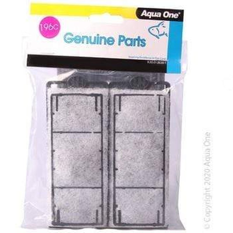 Aqua One Carbon Cartridge 2 Pack - Compatible with HFX 70, 100, 150, 200 Models (25196c) | Replacement Water Filter for Aquariums & Fish Tanks | Improves Water Clarity & Removes Impurities