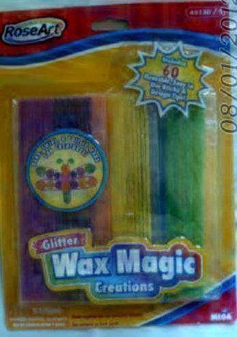 Rose Art Glitter Wax Magic Creations - 60 Reusable Sticks for DIY Crafts, Kids Art Projects & Sensory Play | Non-Toxic, Washable & Fun Creative Activity