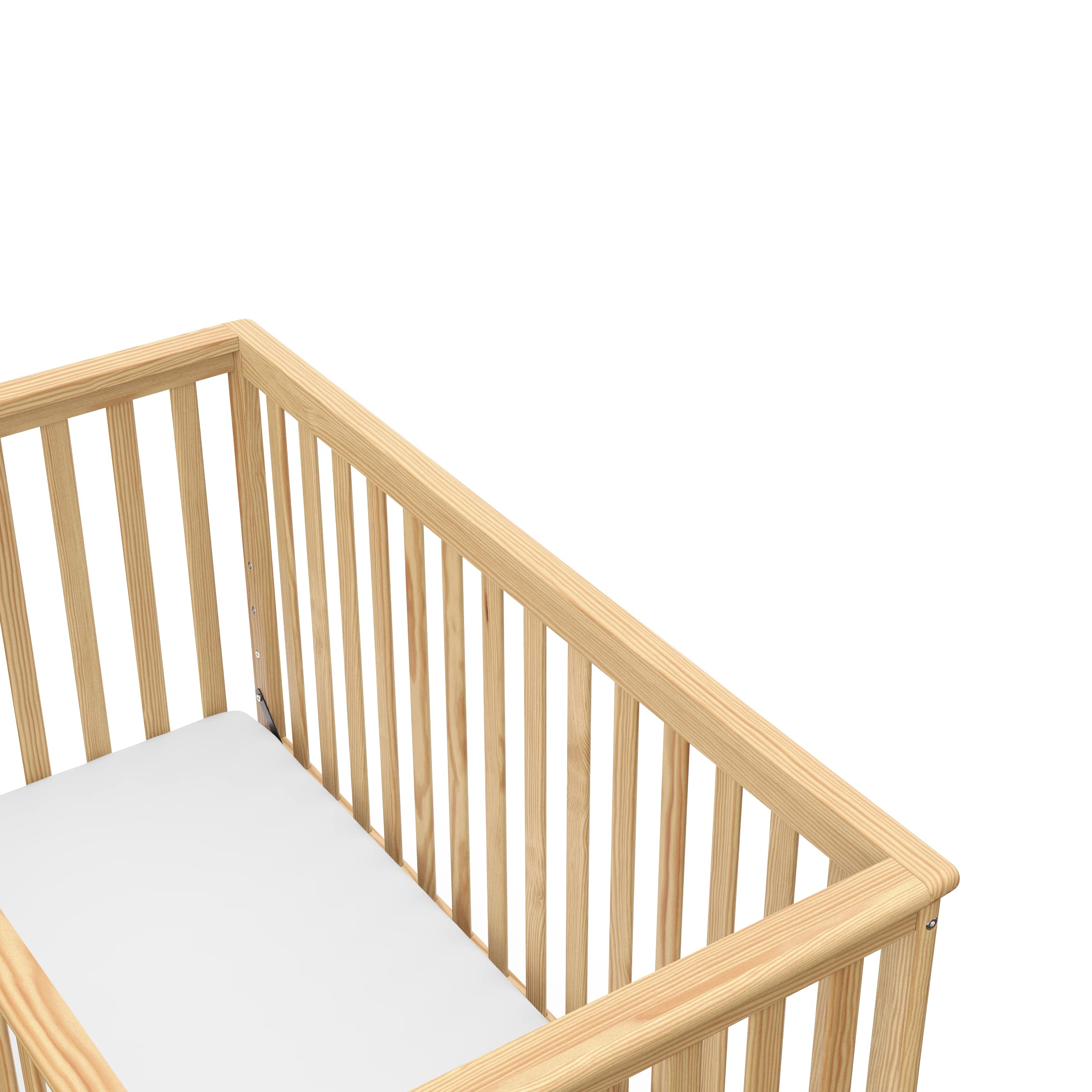 Storkcraft Hillcrest 4-in-1 Convertible Baby Crib in Natural Finish - Transforms to Daybed, Toddler Bed & Full Size Bed | Fits Standard Full Size Mattress | Adjustable Height Base | Perfect for Nursery, Bedroom & Growing Kids