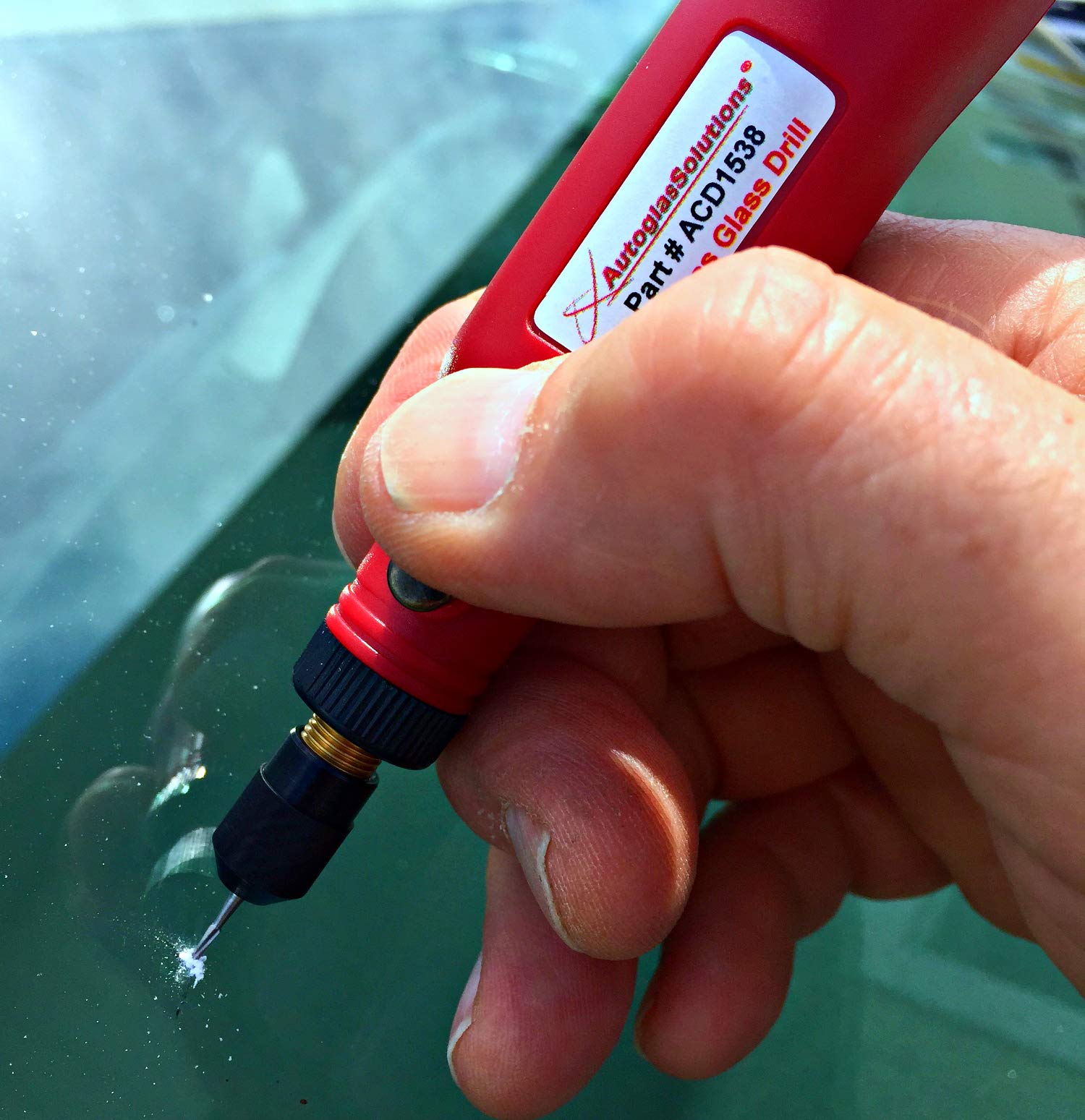 Windshield Repair Kit with Glass Drill - 3 Speed Cordless Power Tool for Auto Glass Chip & Crack Fixing - Perfect for DIY Car Windshield Repairs at Home or On-the-Go