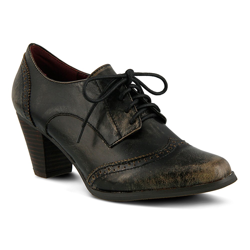 L'Artiste by Spring Step Women's Ennia Lace-Up Comfortable Walking Shoes - Stylish Casual & Work Flats for Women - Perfect for Office, Travel & Everyday Wear