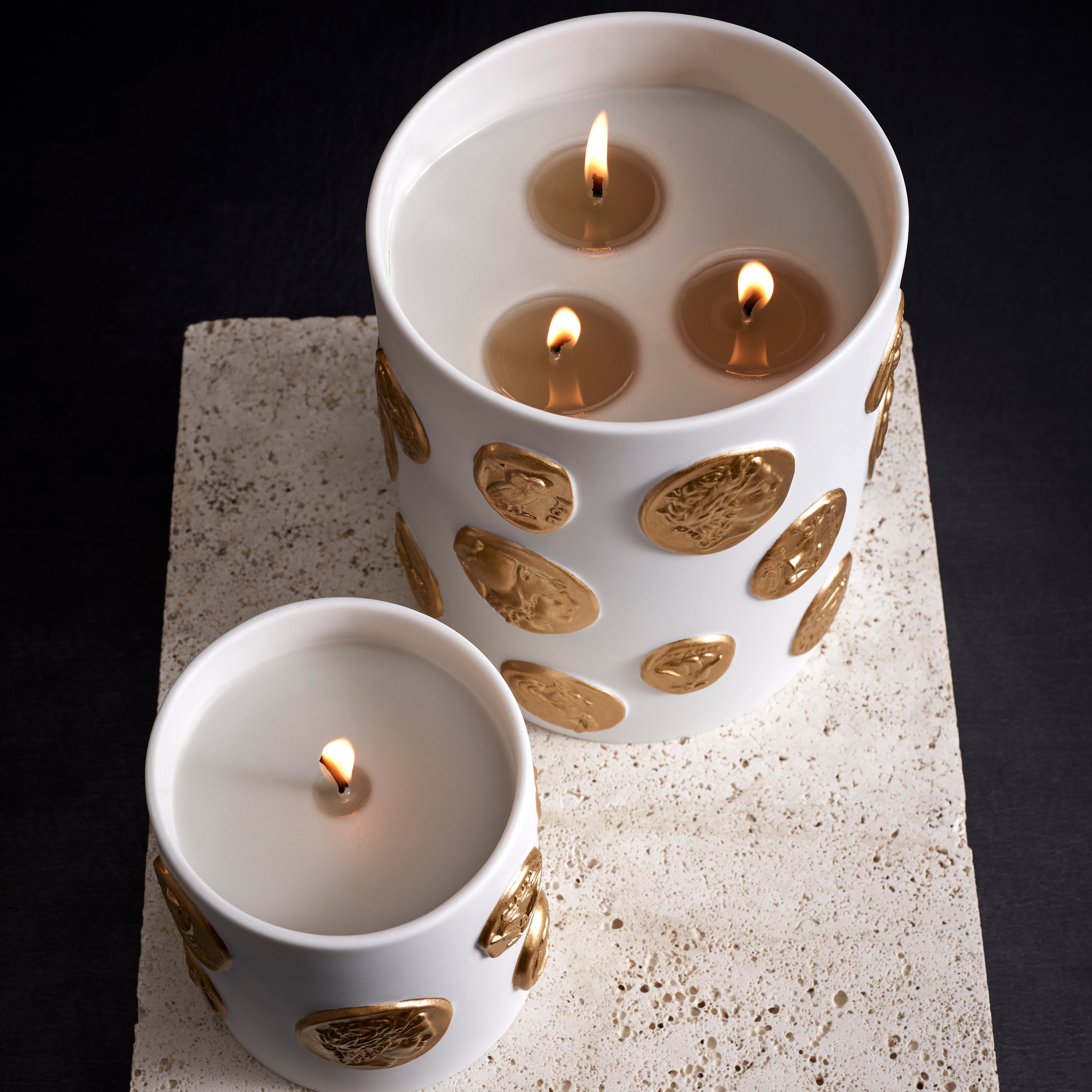 Premium Three-Wick Médaille Candle - Handcrafted Scented Soy Wax Candle for Home Decor, Aromatherapy & Relaxation | Perfect for Living Room, Bedroom, Spa & Gift Giving