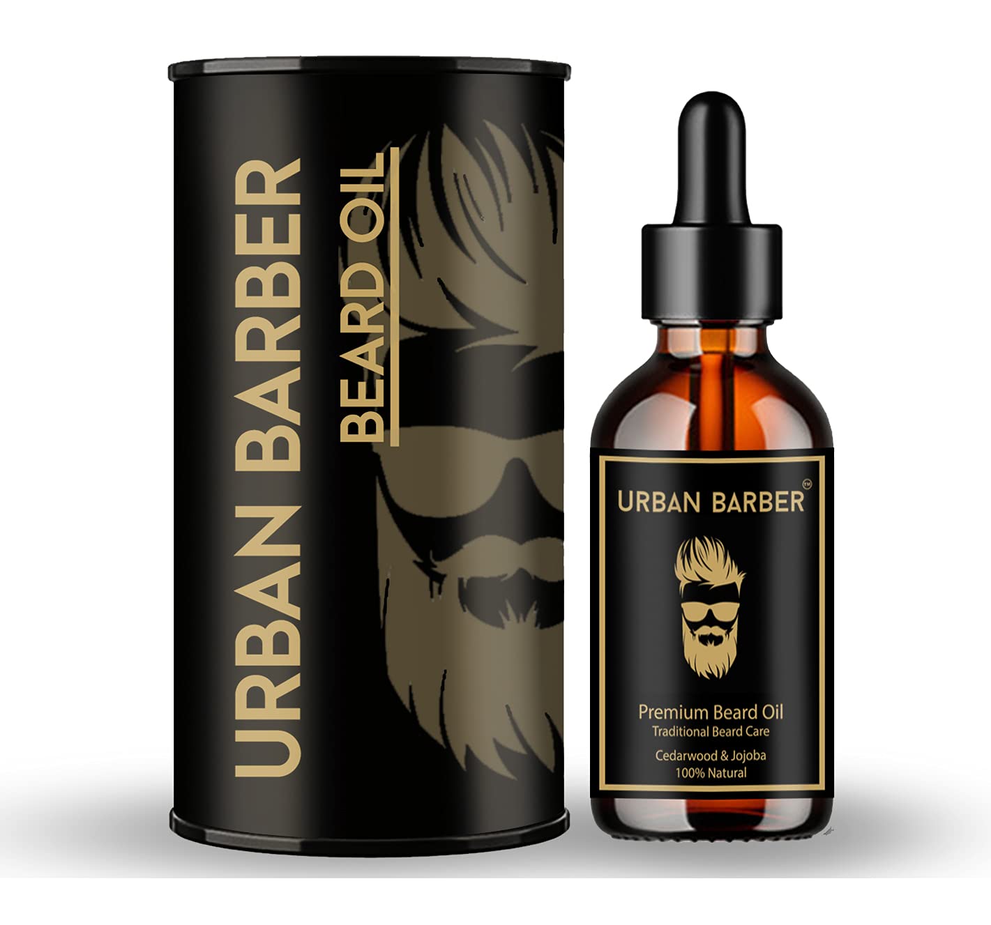 Premium 100% Natural Beard Growth Oil with Cedarwood & Jojoba - 30ml Organic Hair Oil for Men - SLS & Paraben Free - Stimulates Facial Hair Growth - Perfect for Daily Grooming & Styling Routine