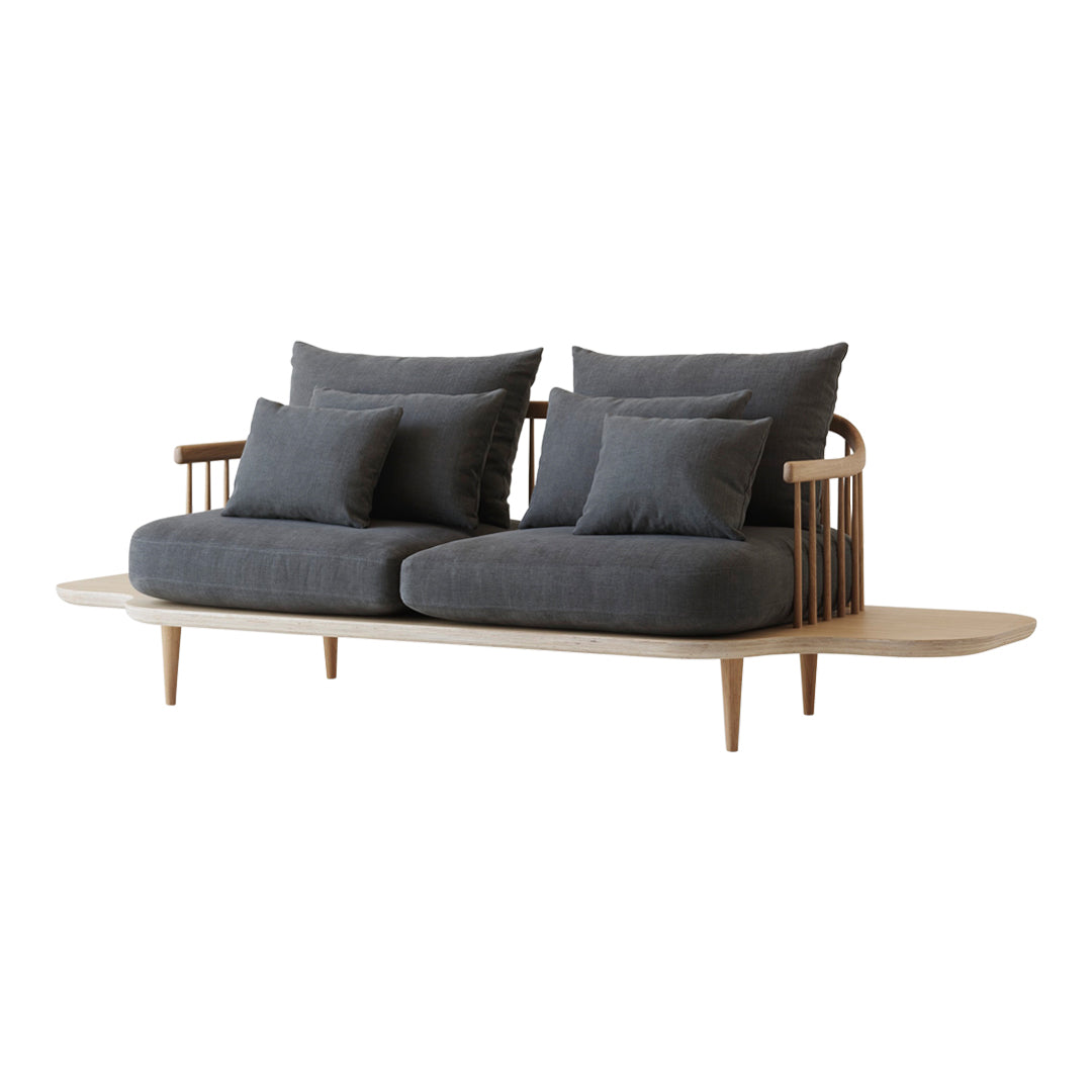 FLY SC3 2-Seater Sofa with Side Tables - Modern Living Room Furniture for Small Spaces | Perfect for Apartments, Condos & Cozy Home Decor