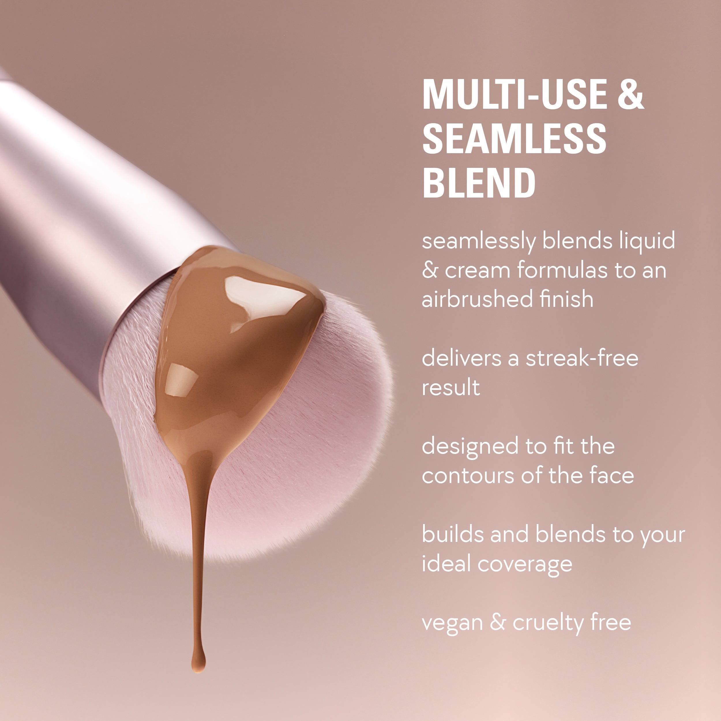 Premium Foundation Makeup Brush - Soft Synthetic Bristles for Flawless Liquid & Powder Application - Perfect for Daily Makeup & Professional Use