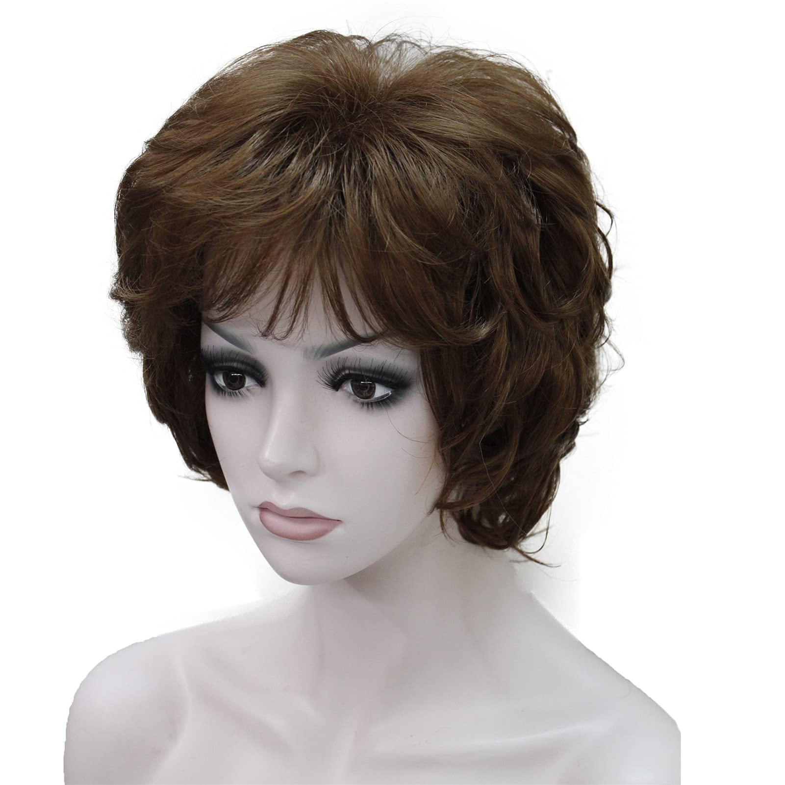 Wigingway #30: Short Wavy Bob Wigs for Women - Synthetic Capless Full Wig in 9 Natural Colors - Perfect for Cosplay, Daily Wear & Costume Parties