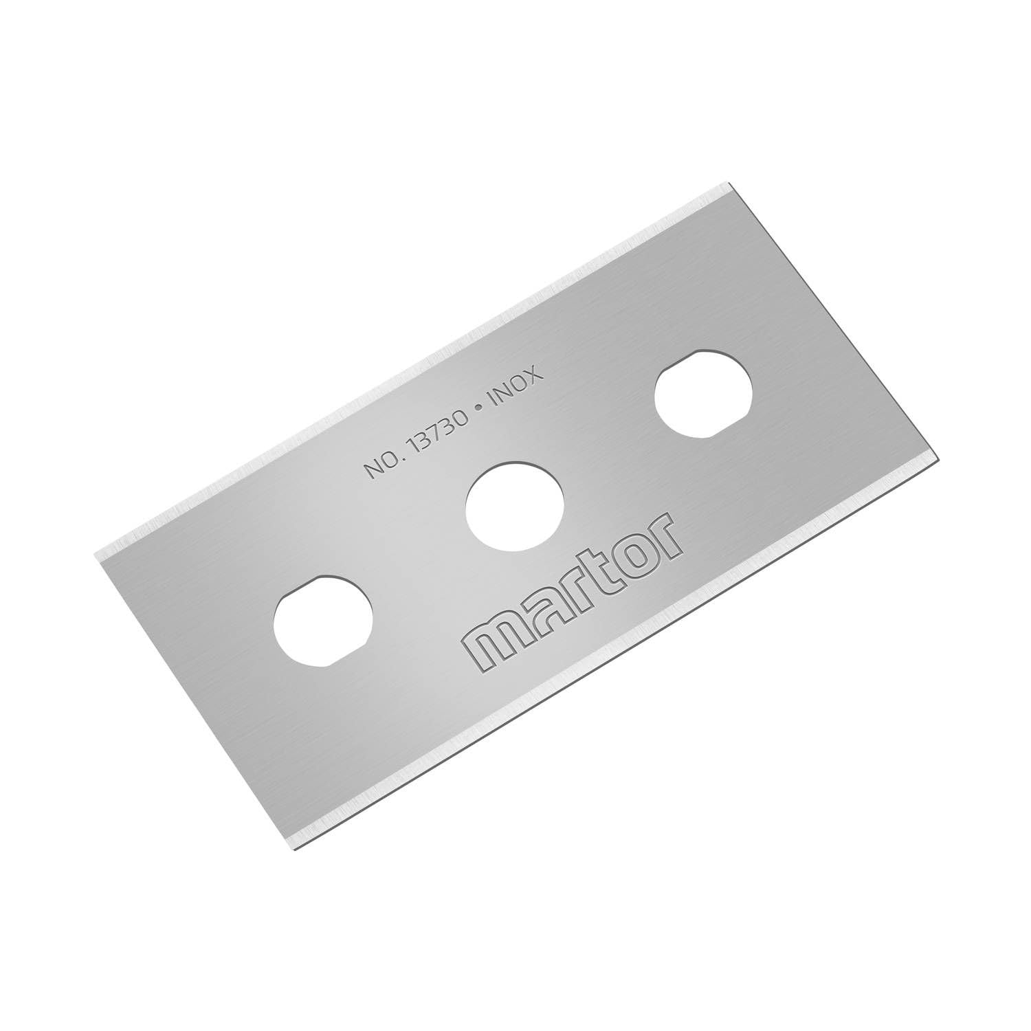 Martor 13730.60 Industrial Utility Knife Replacement Blades - Silver Color, Pack of 60 Sharp Stainless Steel Blades for Cutting, Crafting, Packaging & Industrial Use