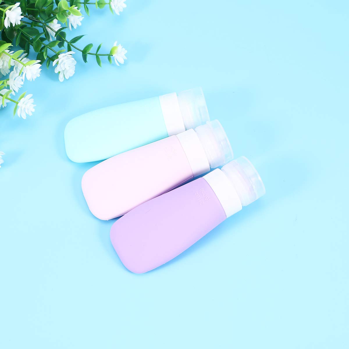 Cabilock 3-Piece Travel Bottle Set for Liquids & Toiletries - Leak-Proof Squeeze Bottles (Pink) - Perfect for Airplane Carry-On, Gym, Camping & Vacation Essentials