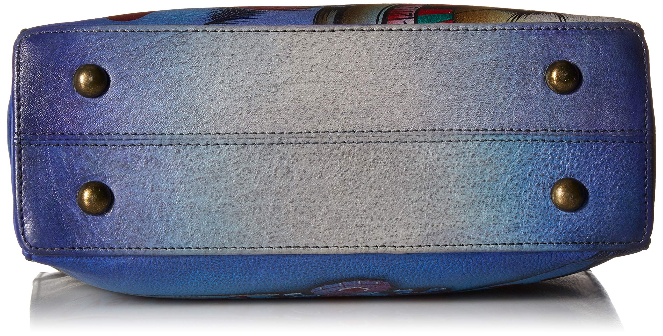 Anna by Anuschka Women's Genuine Leather Large Zip-Top Satchel Handbag - Hand Painted Original Artwork Designer Purse with Zip Closure & Multiple Pockets | Perfect for Work, Travel & Everyday Use