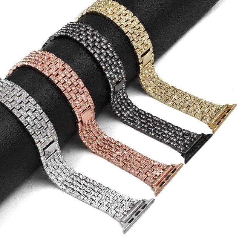 Luxury Bling Bands for Apple Watch Series 6/5/4/3/SE - 44mm 42mm 40mm 38mm Replacement Strap - Sparkling Wristband for Women & Men - Perfect for Parties, Weddings & Everyday Fashion