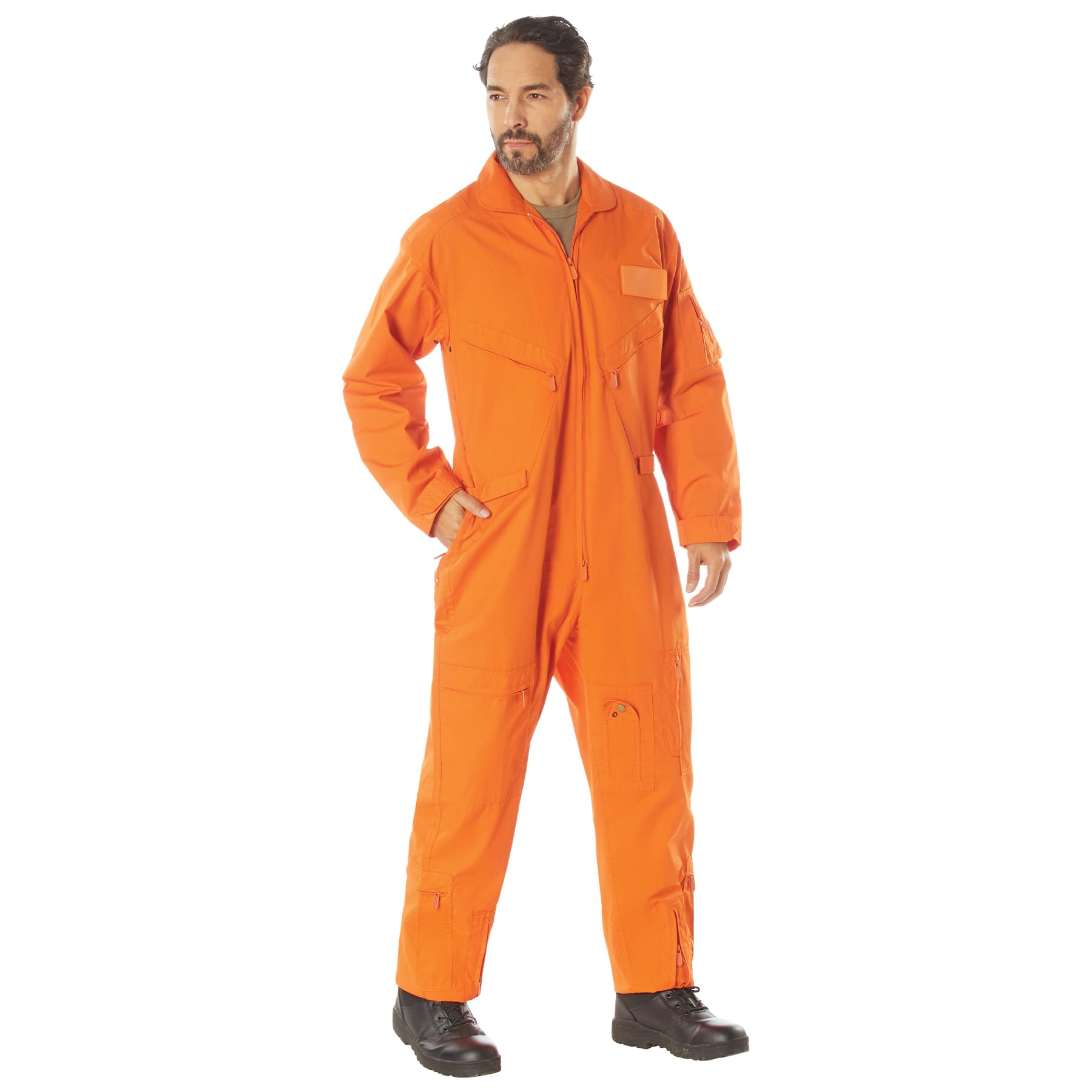 Rothco Men's Flight Suit - Military Pilot Coveralls - Aviation Jumpsuit for Cosplay & Halloween Costume - Perfect for Air Shows, Themed Parties & Role Playing
